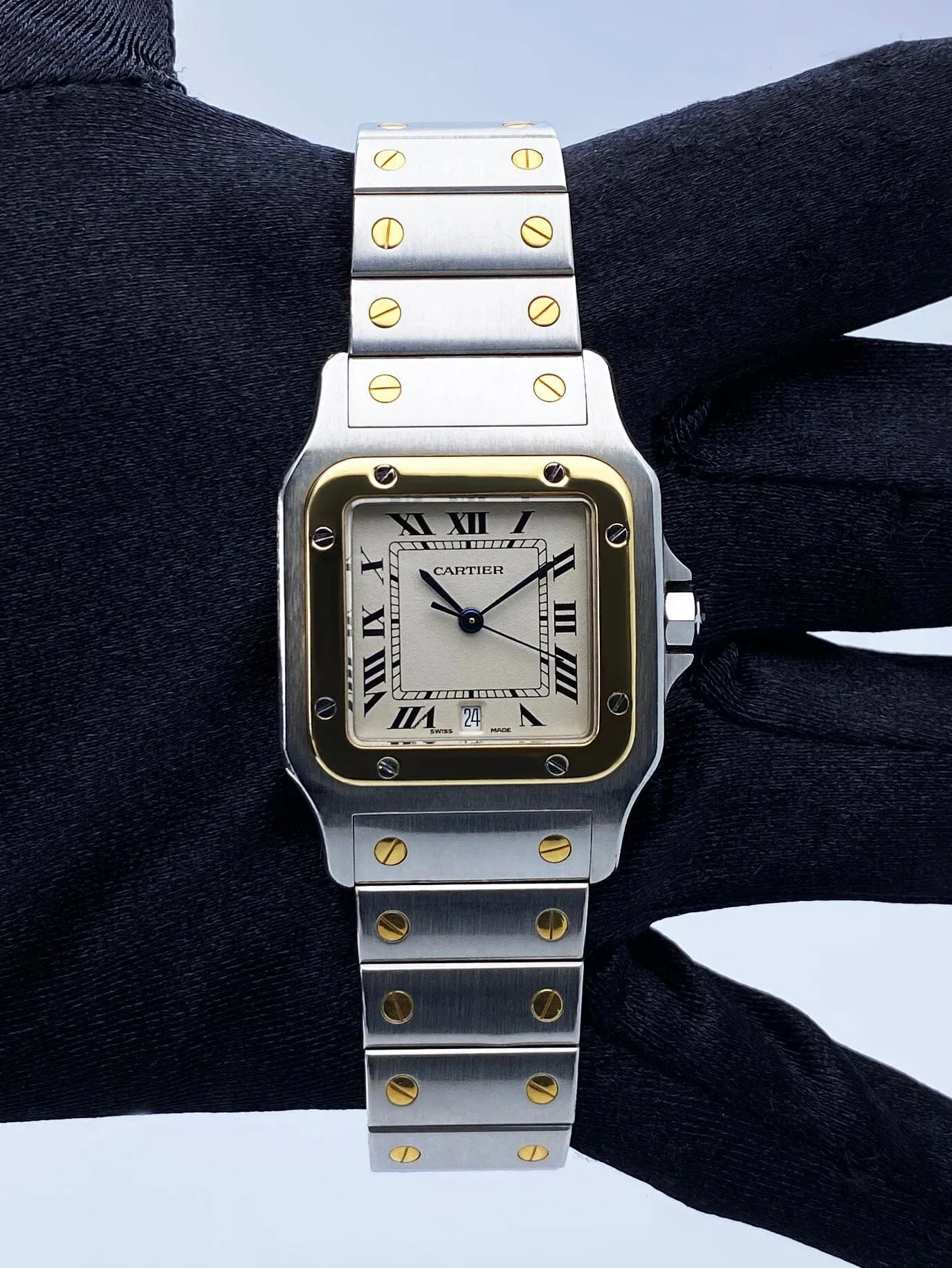 Cartier Santos Galbee W20011C4 187901 Two Tone Watch Box Papers