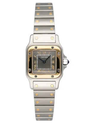 Cartier Santos Galbee W20031C4 Slate Dial Two Tone Ladies Watch