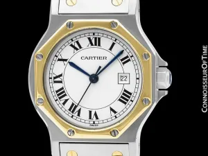 Cartier Santos Octagon Mens Unisex Watch, Automatic - Stainless Steel & 18K Gold