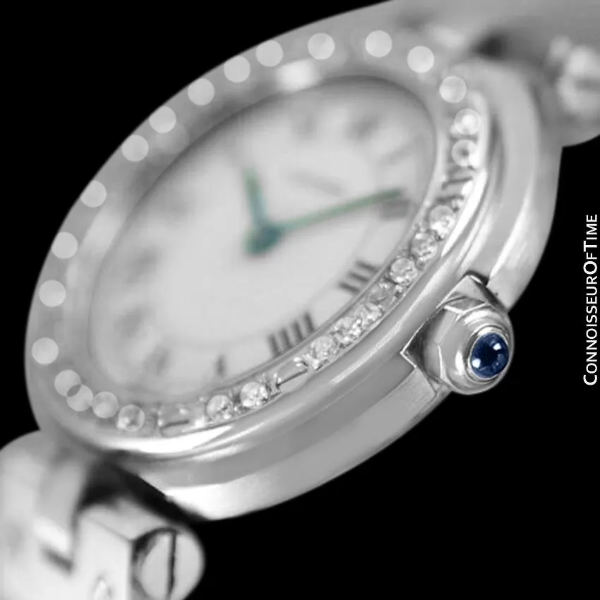 Cartier Santos Vendome Ladies Quartz Bracelet Watch - Stainless Steel & Diamonds