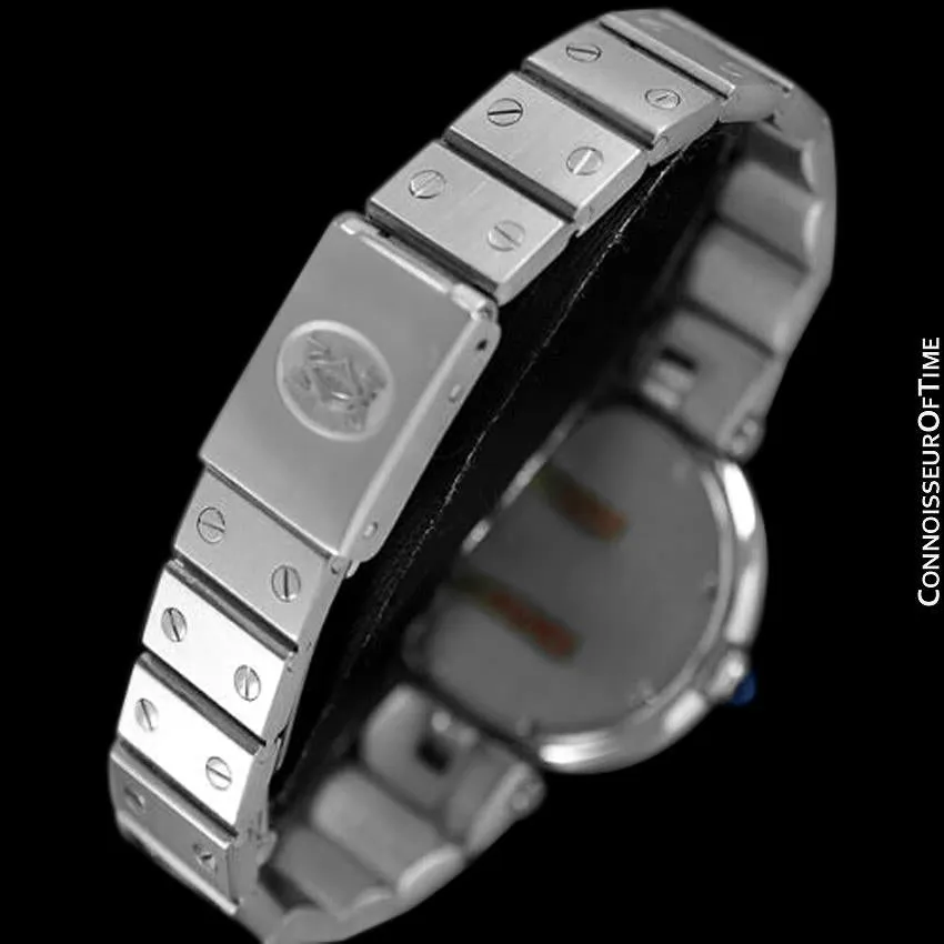 Cartier Santos Vendome Ladies Quartz Bracelet Watch - Stainless Steel & Diamonds