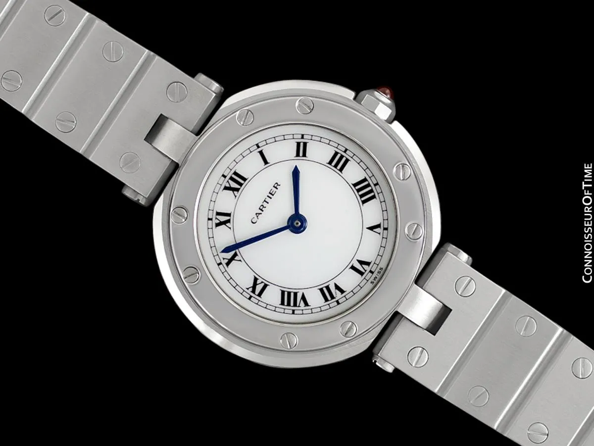 Cartier Santos Vendome Ladies Quartz Bracelet Watch - Stainless Steel