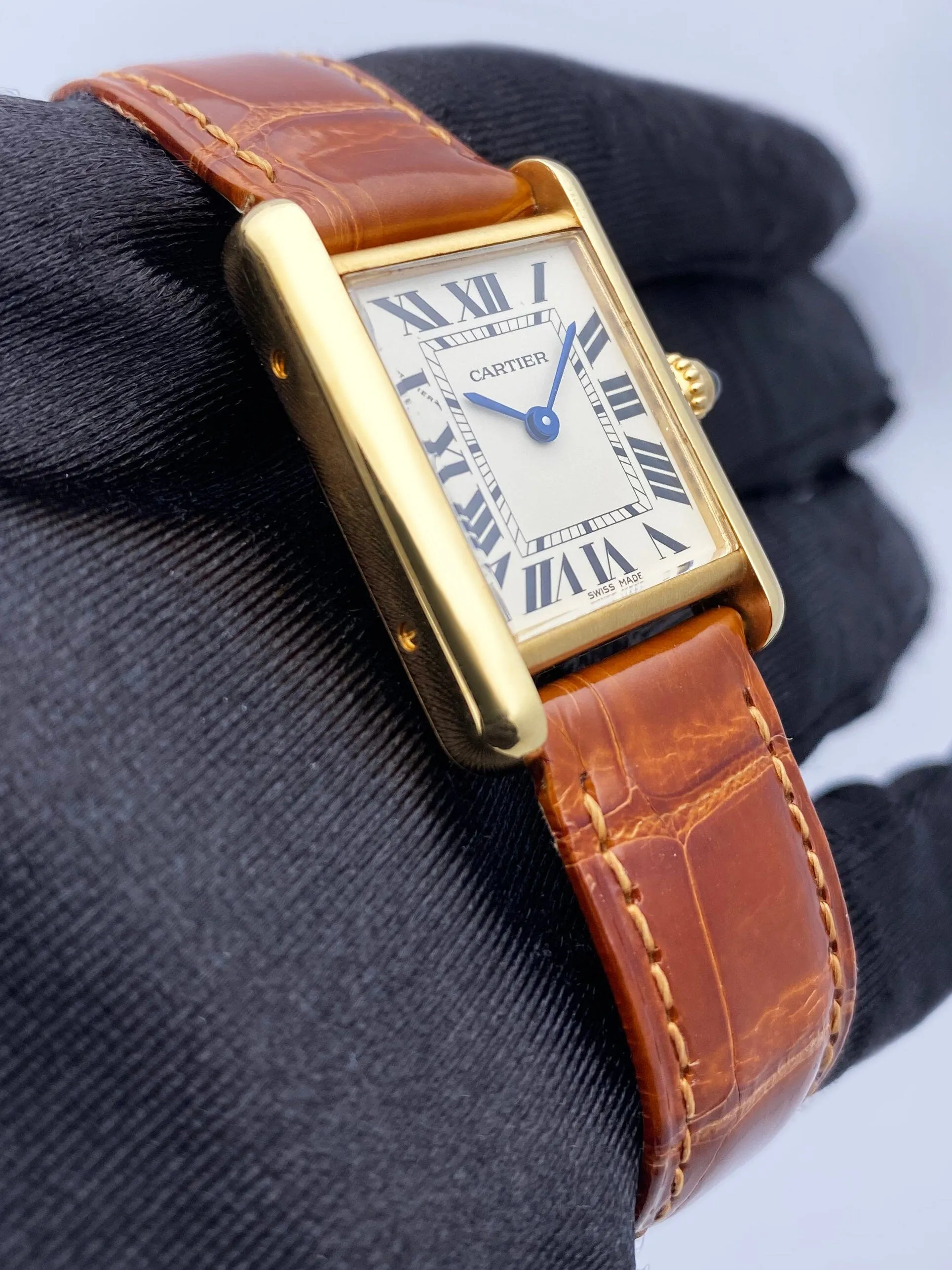 Cartier Tank Louis W1529856 18K Yellow Gold Ladies Watch Box Papers