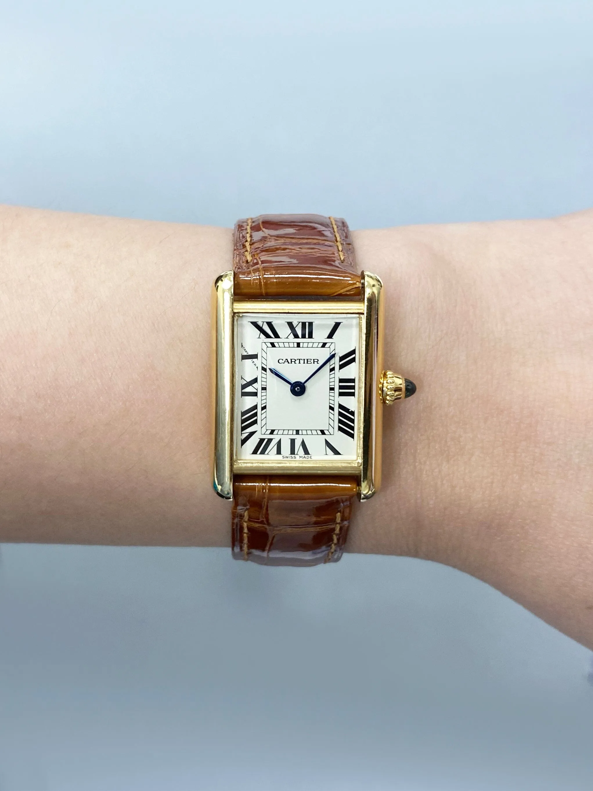 Cartier Tank Louis W1529856 18K Yellow Gold Ladies Watch Box Papers