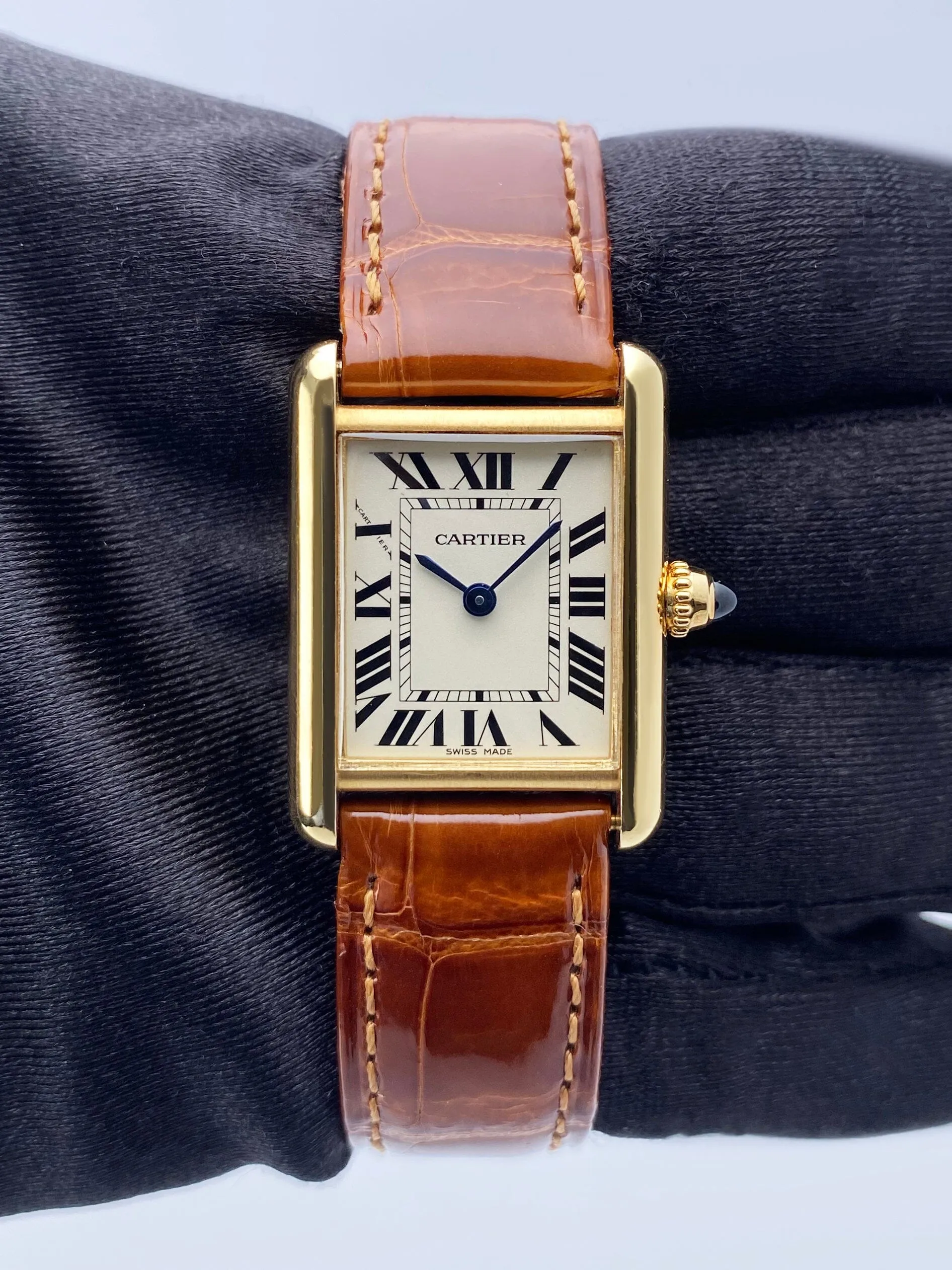 Cartier Tank Louis W1529856 18K Yellow Gold Ladies Watch Box Papers