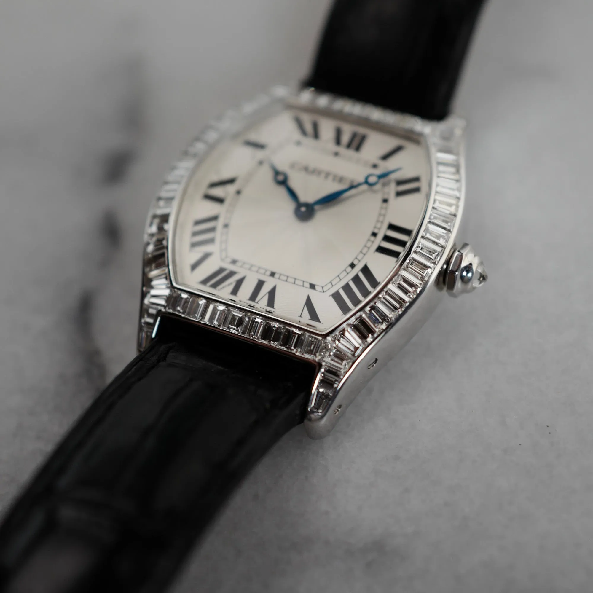 Cartier White Gold Tortue Ref. WGTO0003 with Original Baguette Diamonds