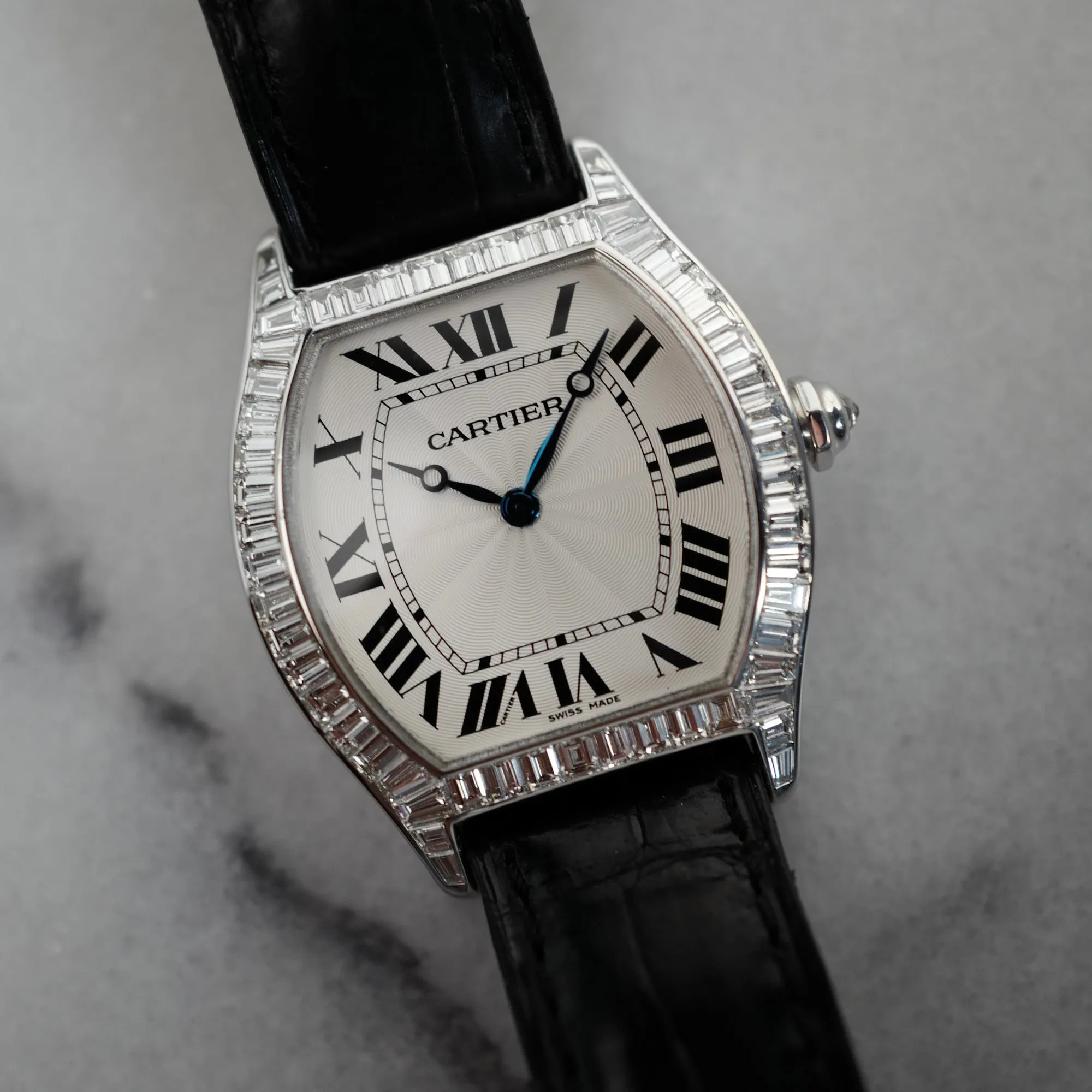 Cartier White Gold Tortue Ref. WGTO0003 with Original Baguette Diamonds