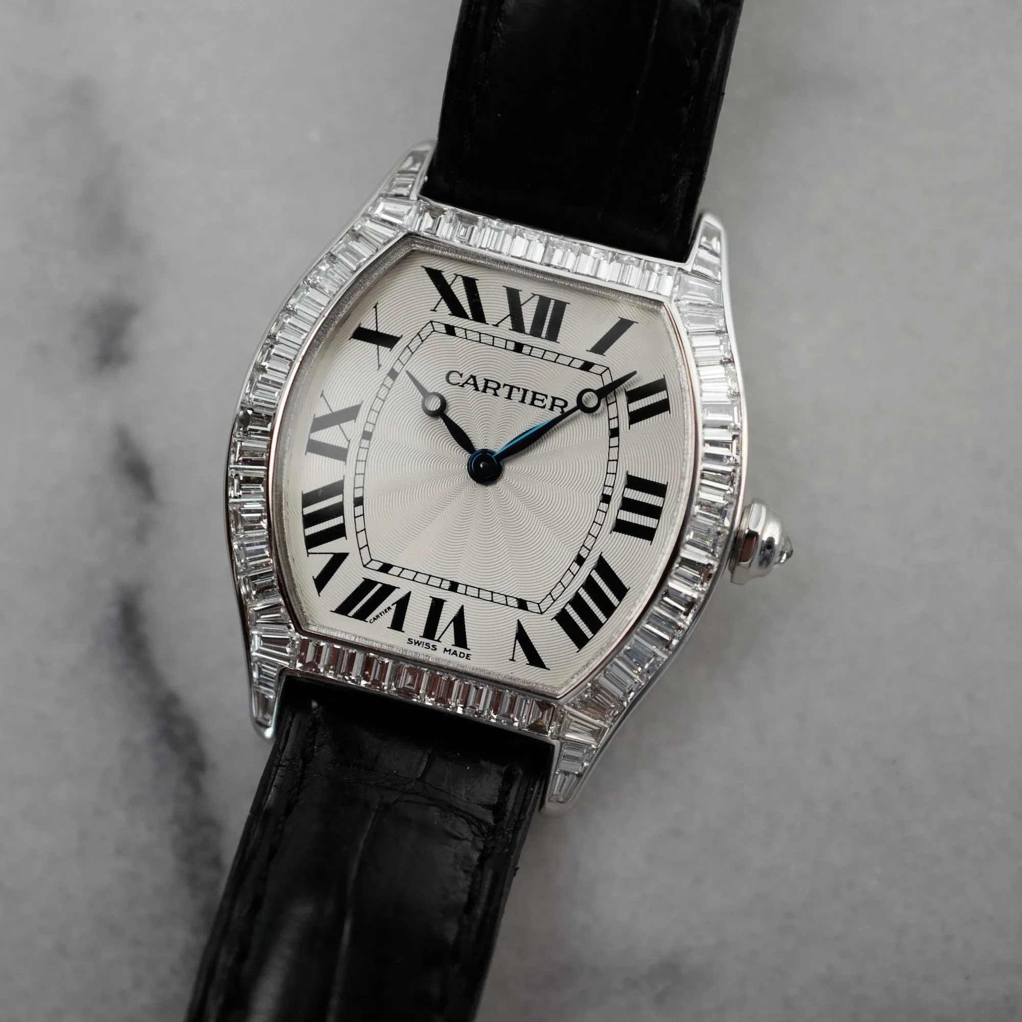 Cartier White Gold Tortue Ref. WGTO0003 with Original Baguette Diamonds
