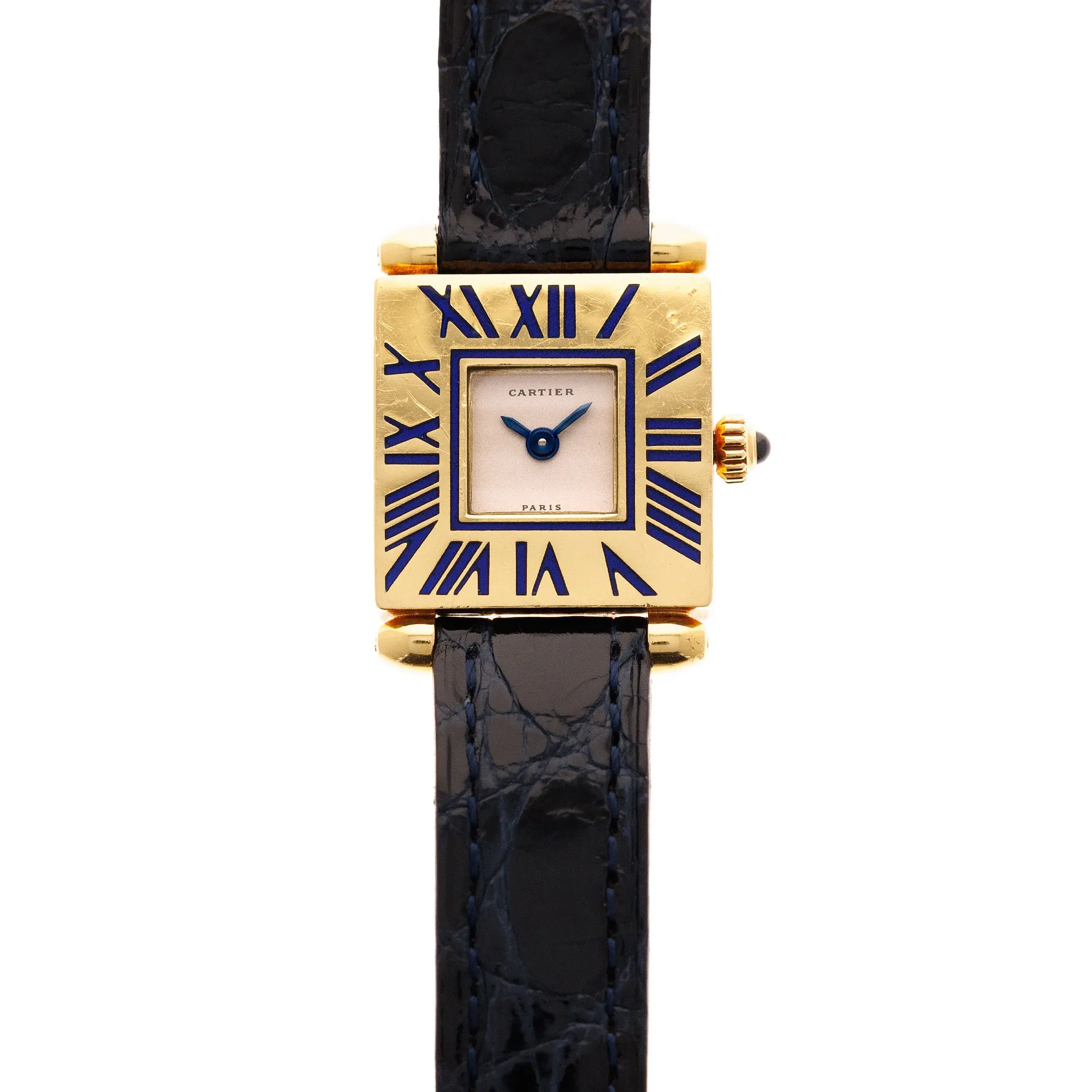 Cartier Yellow Gold Mini Obus with Enamel