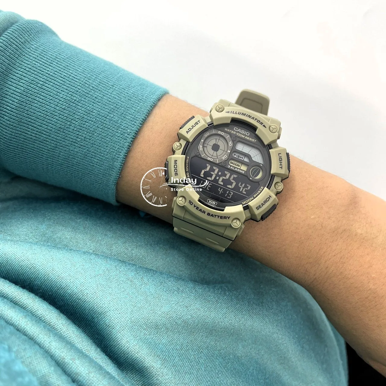 Casio Digital Men's Watch WS-1500H-5B Resin Band Resin Glass Battery Life: 10 years