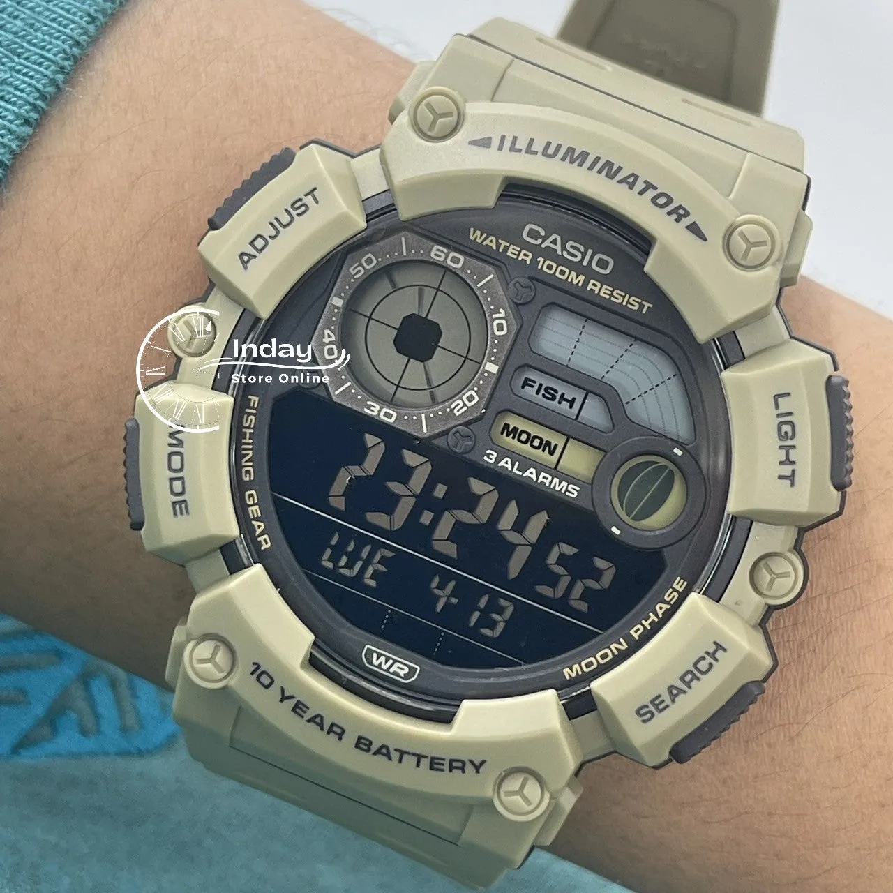 Casio Digital Men's Watch WS-1500H-5B Resin Band Resin Glass Battery Life: 10 years