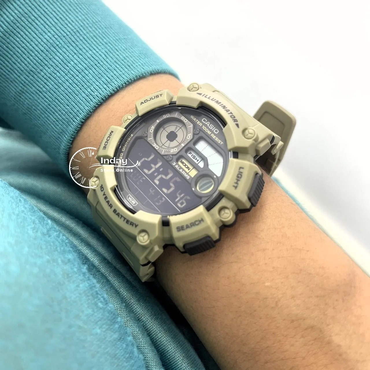 Casio Digital Men's Watch WS-1500H-5B Resin Band Resin Glass Battery Life: 10 years
