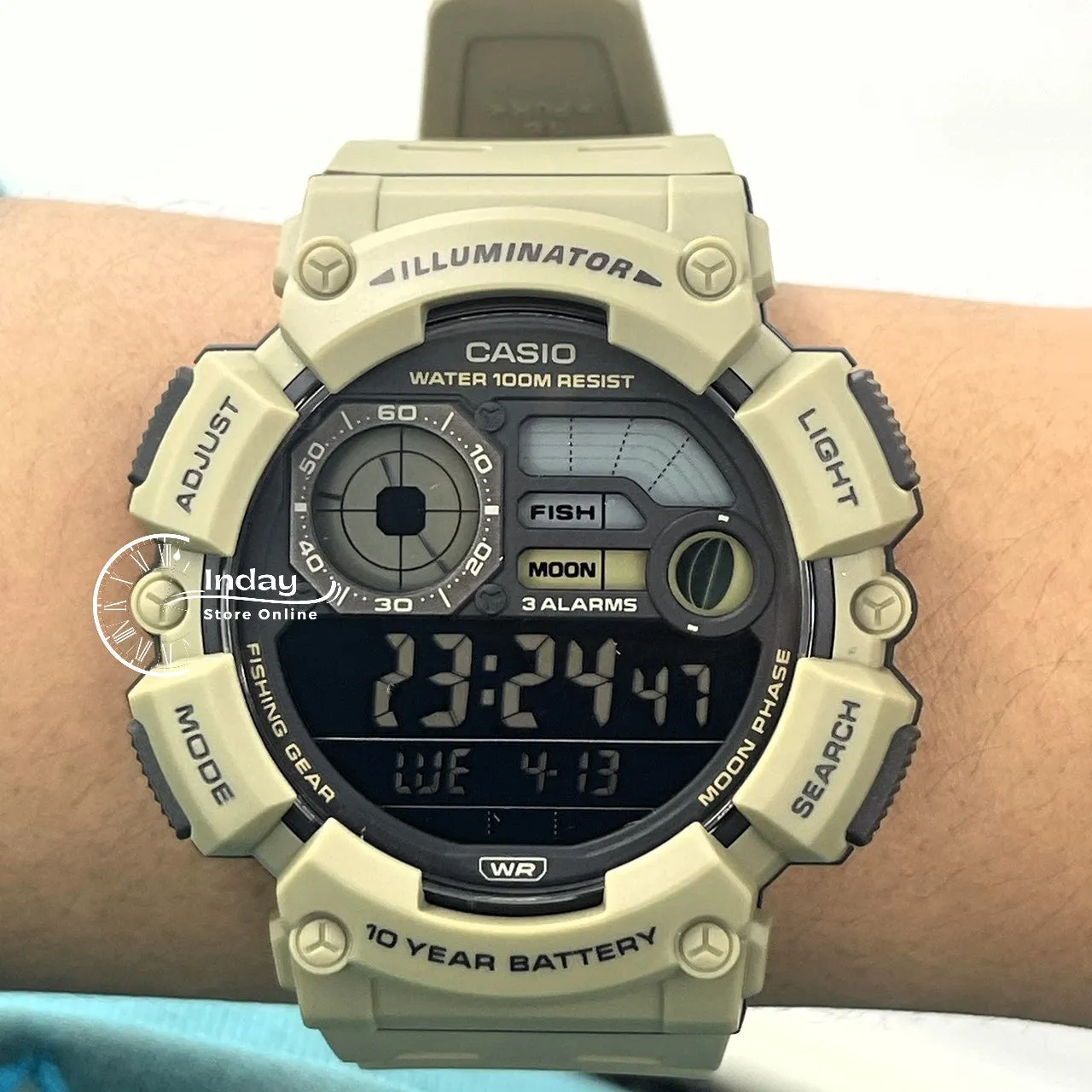 Casio Digital Men's Watch WS-1500H-5B Resin Band Resin Glass Battery Life: 10 years
