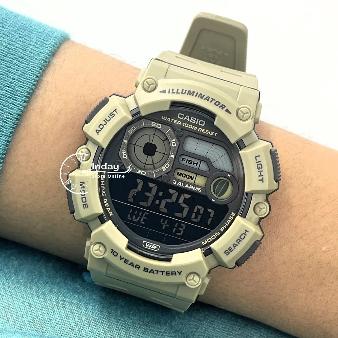Casio Digital Men's Watch WS-1500H-5B Resin Band Resin Glass Battery Life: 10 years