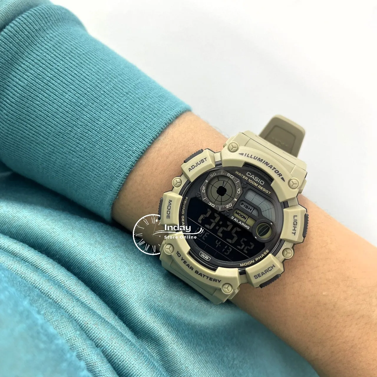 Casio Digital Men's Watch WS-1500H-5B Resin Band Resin Glass Battery Life: 10 years