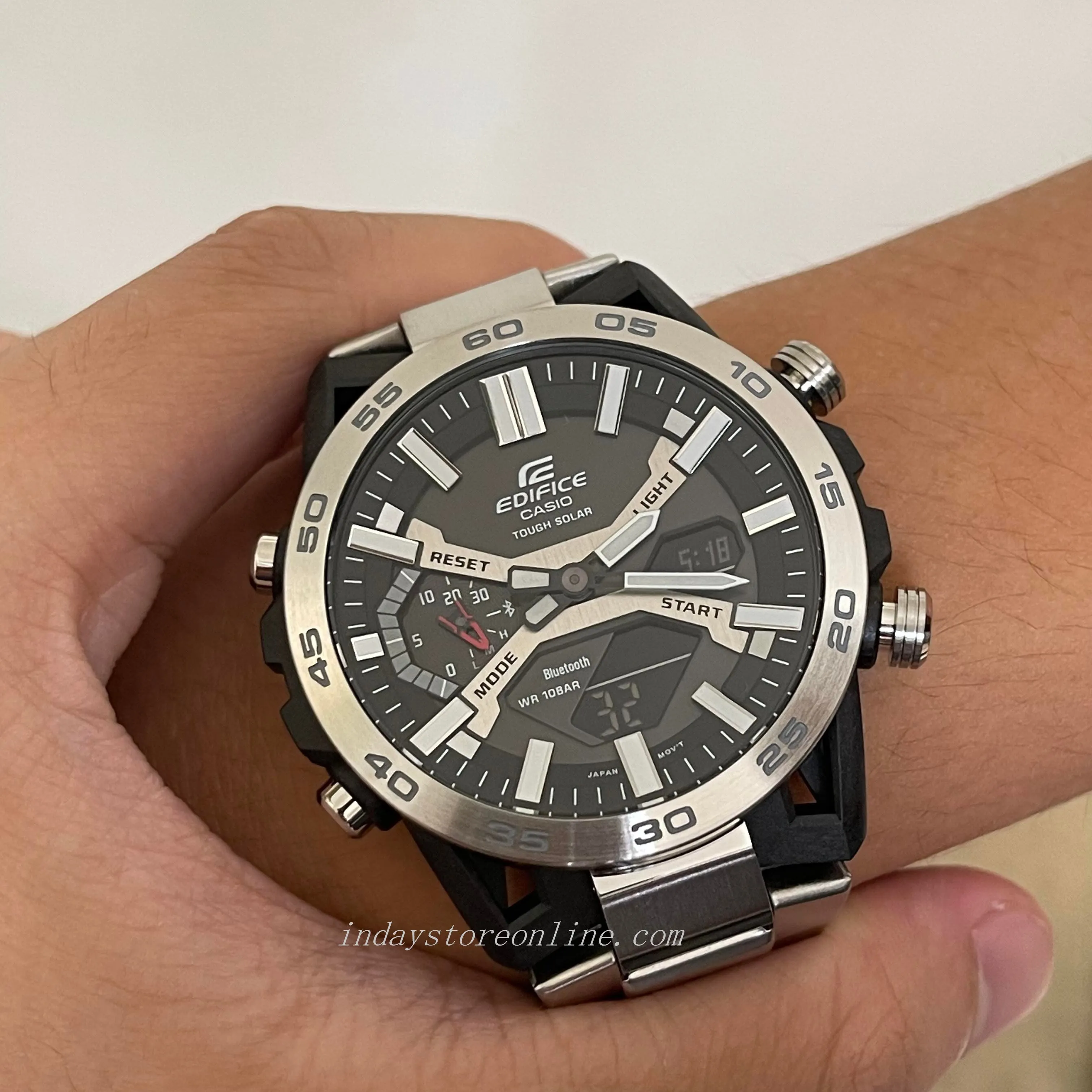 Casio Edifice Men's Watch ECB-2000D-1A Edifice Sospensione Mineral Glass Mobile link Bluetooth
