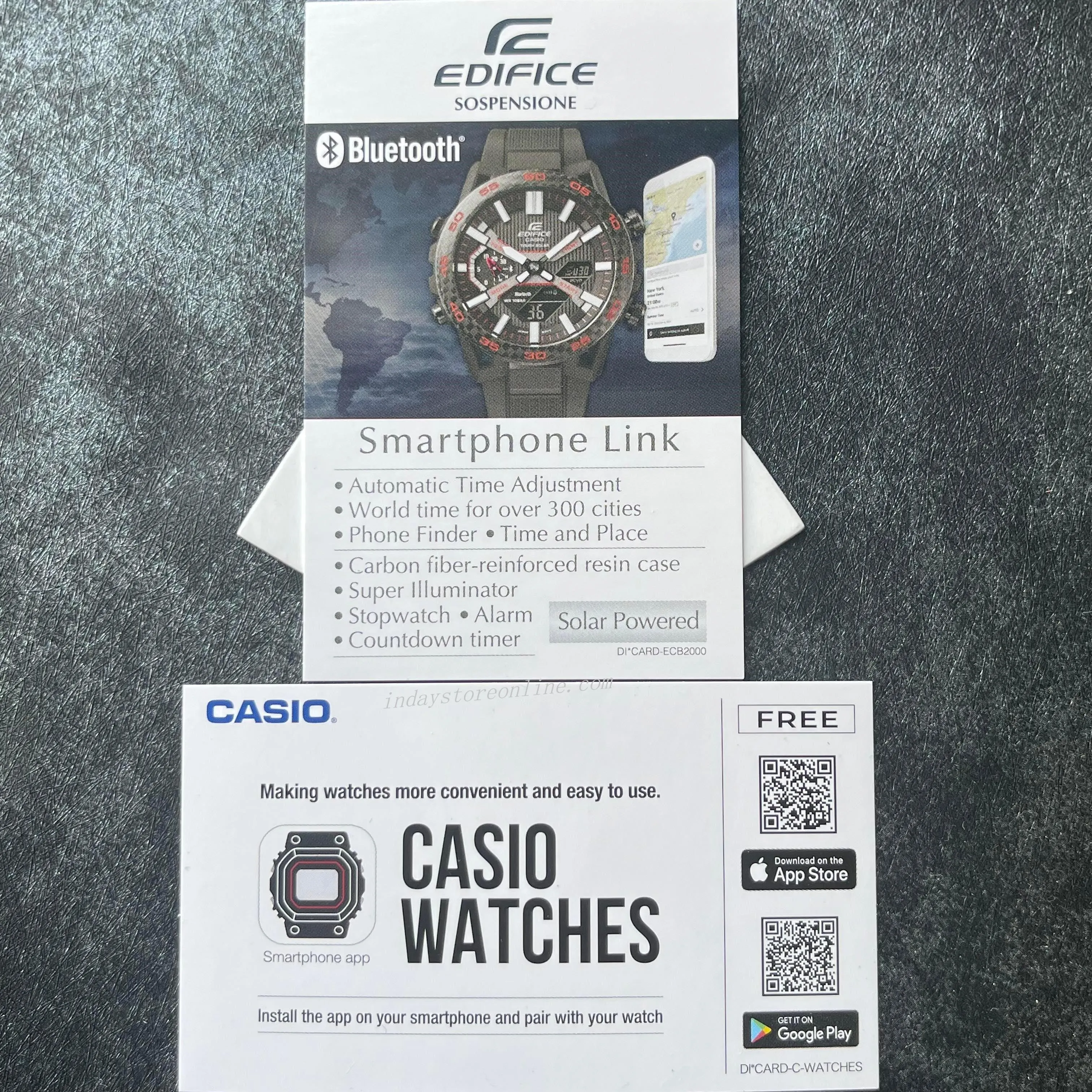 Casio Edifice Men's Watch ECB-2000D-1A Edifice Sospensione Mineral Glass Mobile link Bluetooth