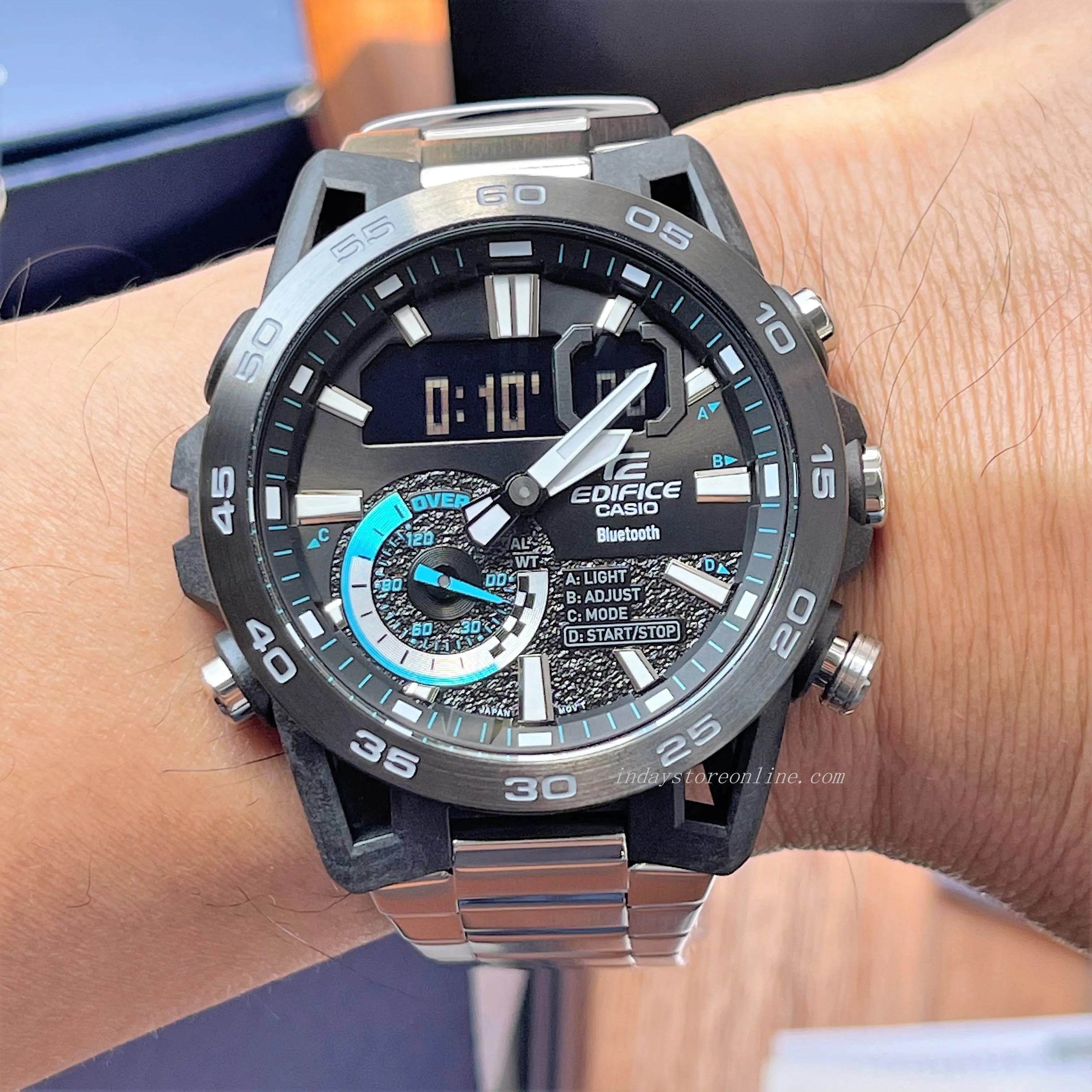 Casio Edifice Men's Watch ECB-40DB-1A Edifice Sospensione Mobile link Bluetooth