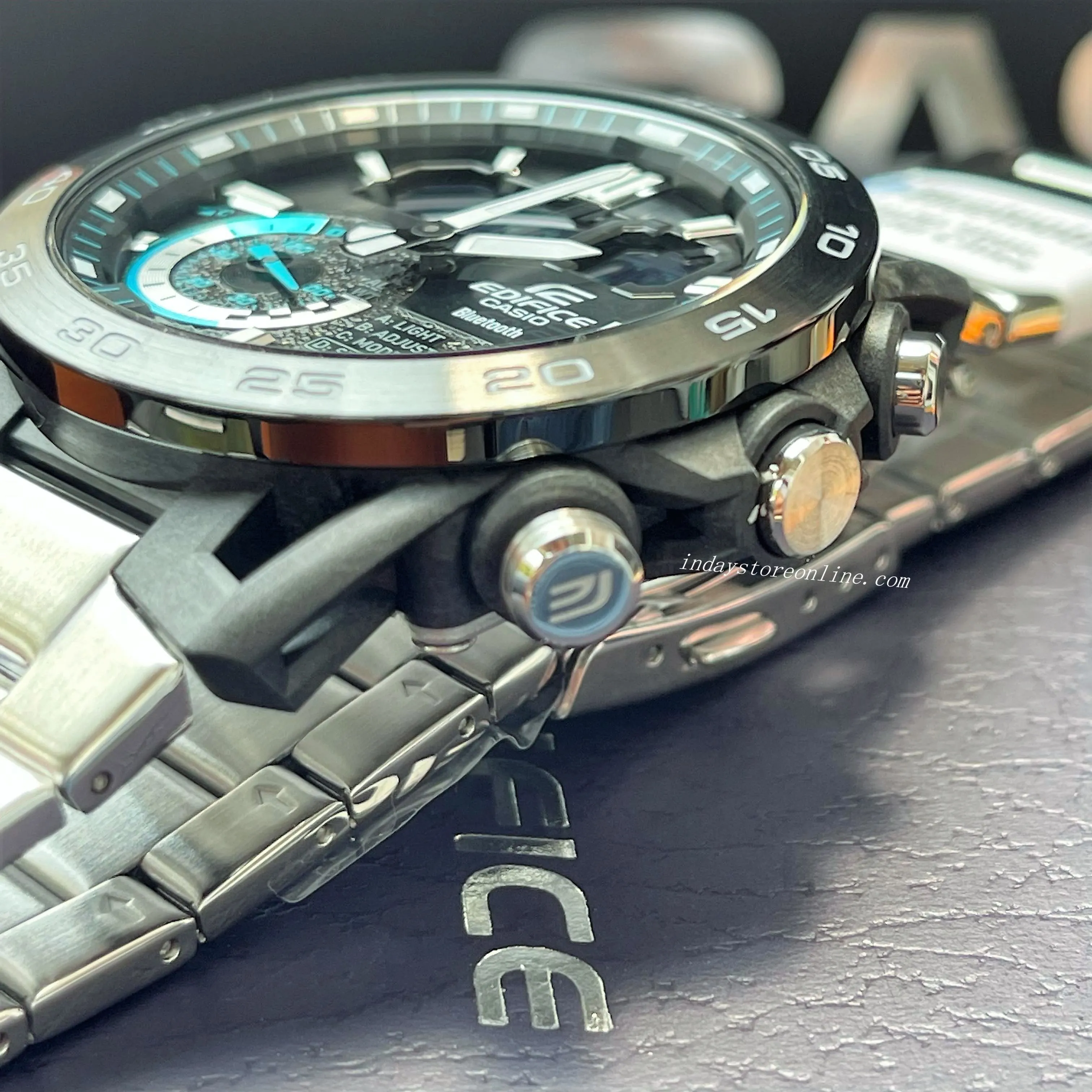 Casio Edifice Men's Watch ECB-40DB-1A Edifice Sospensione Mobile link Bluetooth