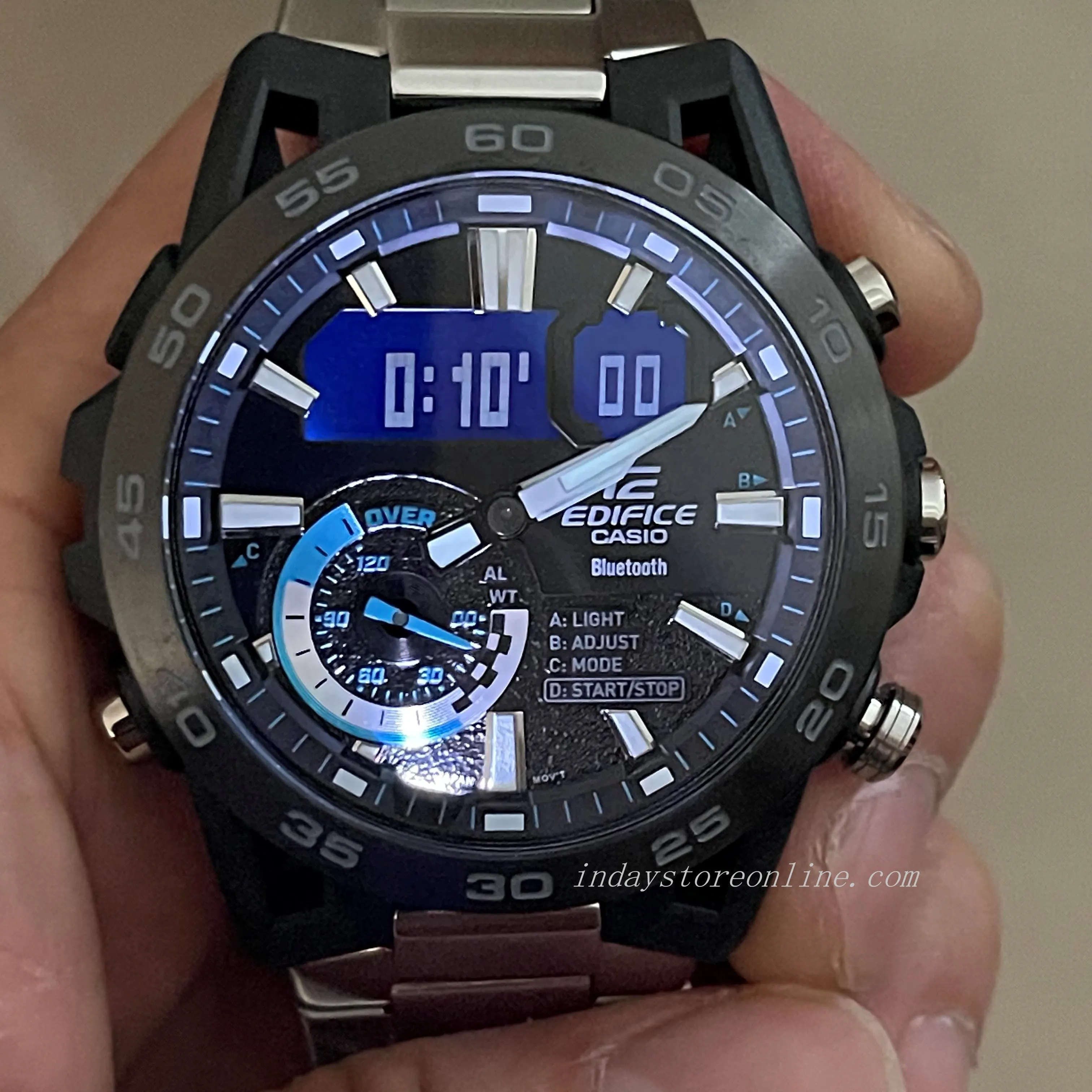 Casio Edifice Men's Watch ECB-40DB-1A Edifice Sospensione Mobile link Bluetooth