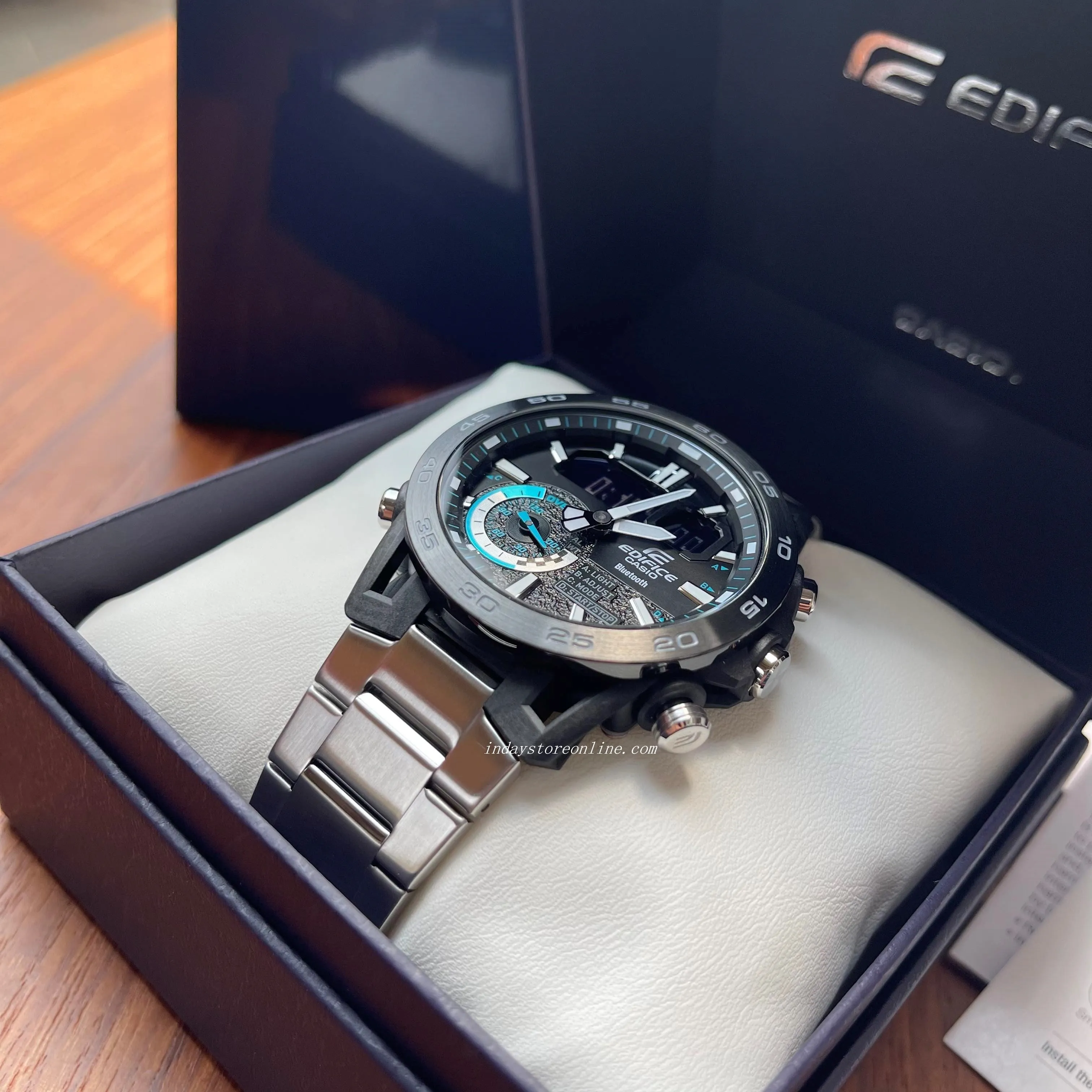 Casio Edifice Men's Watch ECB-40DB-1A Edifice Sospensione Mobile link Bluetooth
