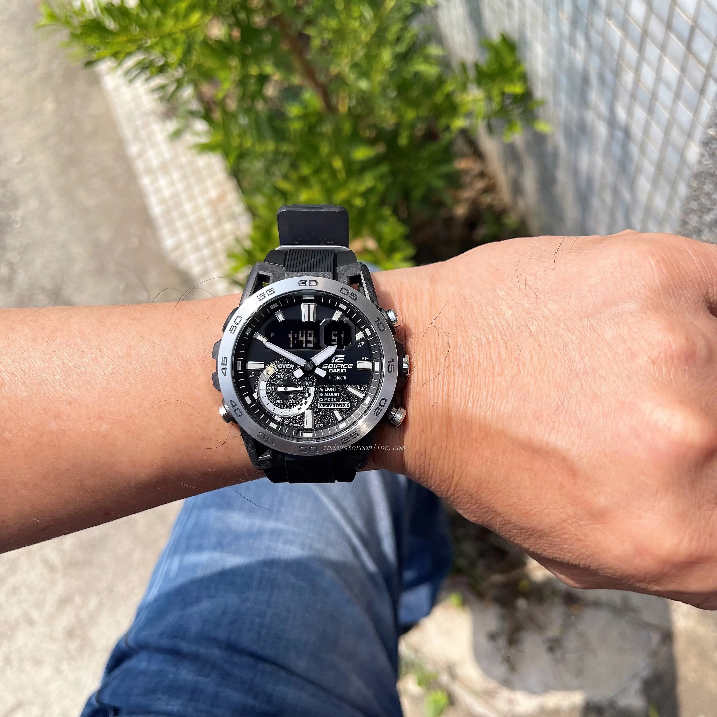 Casio Edifice Men's Watch ECB-40P-1A Edifice Sospensione Mobile link Bluetooth