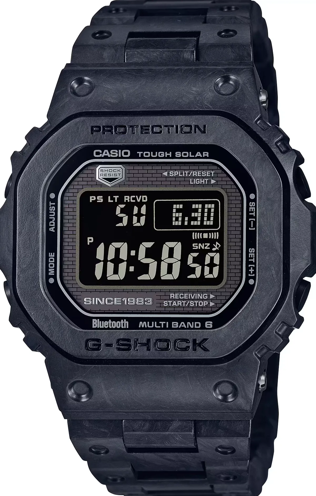 Casio G-Shock 40th Anniversary Carbon Edition Square Face Forged Carbon Black GCW-B5000UN-1