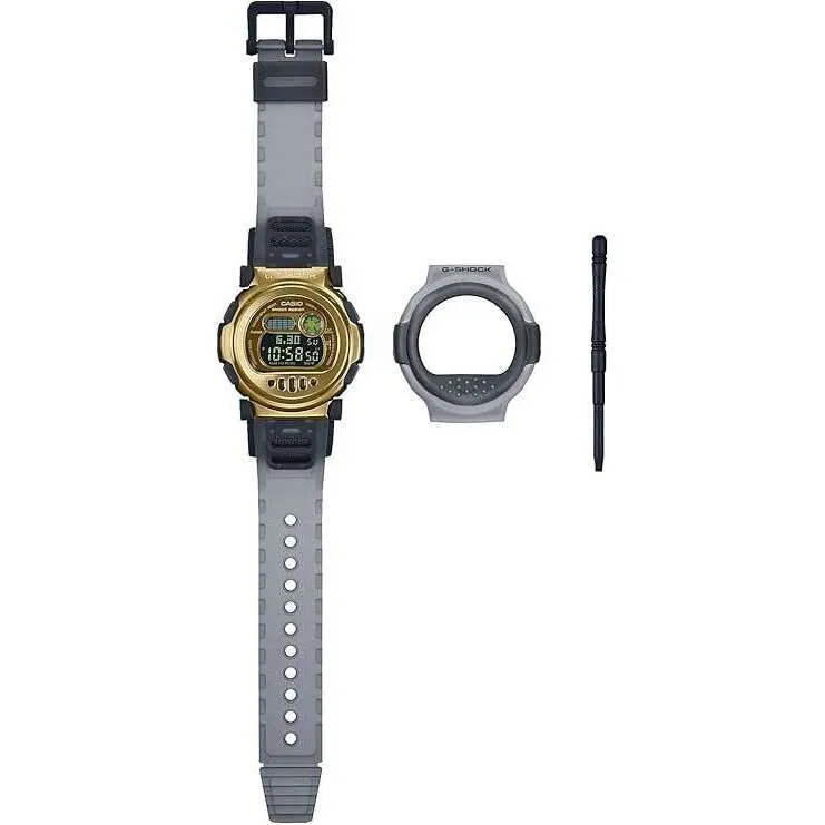 CASIO G-SHOCK BLUETOOTH INTERCHANGEABLE BEZEL GREY & GOLD MEN WATCH G-B001MVB-8JR
