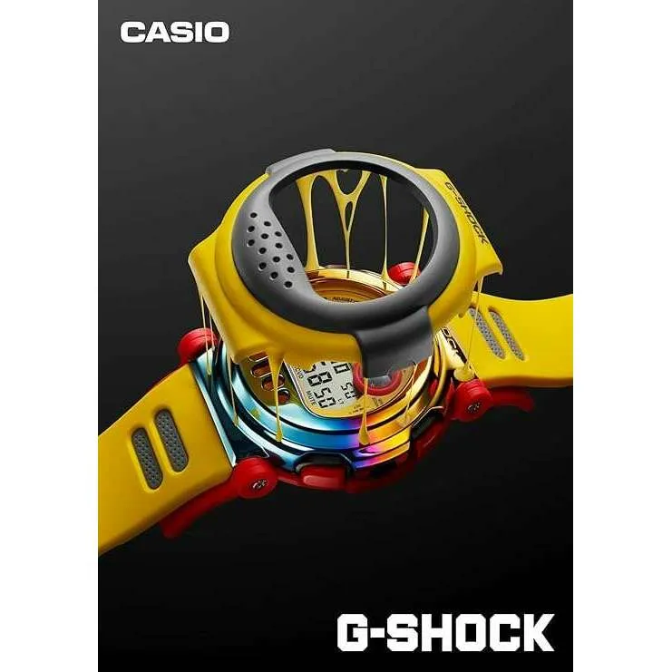 CASIO G-SHOCK BLUETOOTH INTERCHANGEABLE BEZEL GREY & GOLD MEN WATCH G-B001MVB-8JR