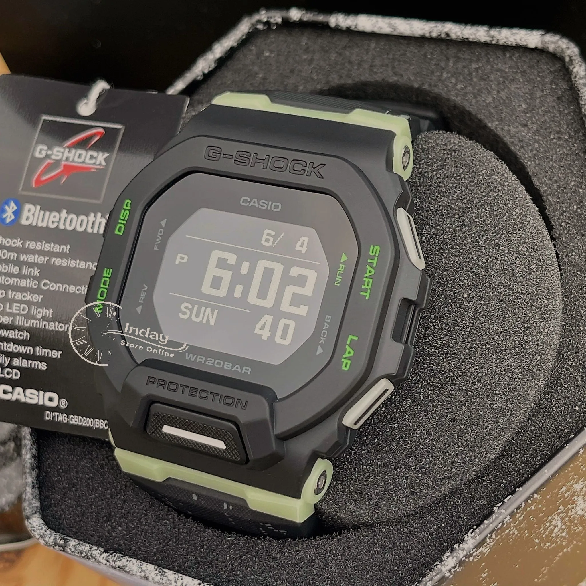 Casio G-Shock G-Squad Men's Watch GBD-200LM-1 GBD-200 Series Sports Watch Line With a Luminescent Camouflage Pattern Band