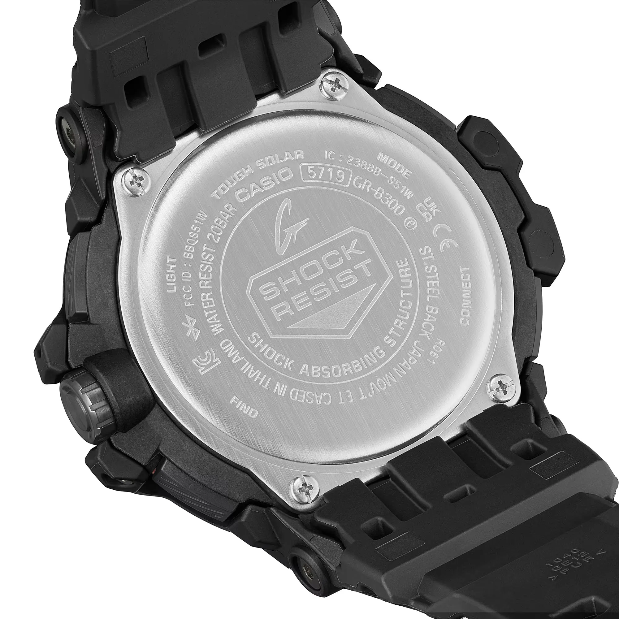 CASIO G-SHOCK GRB300-1A4 Gravity Master Black Orange Bluetooth Pilot Watch