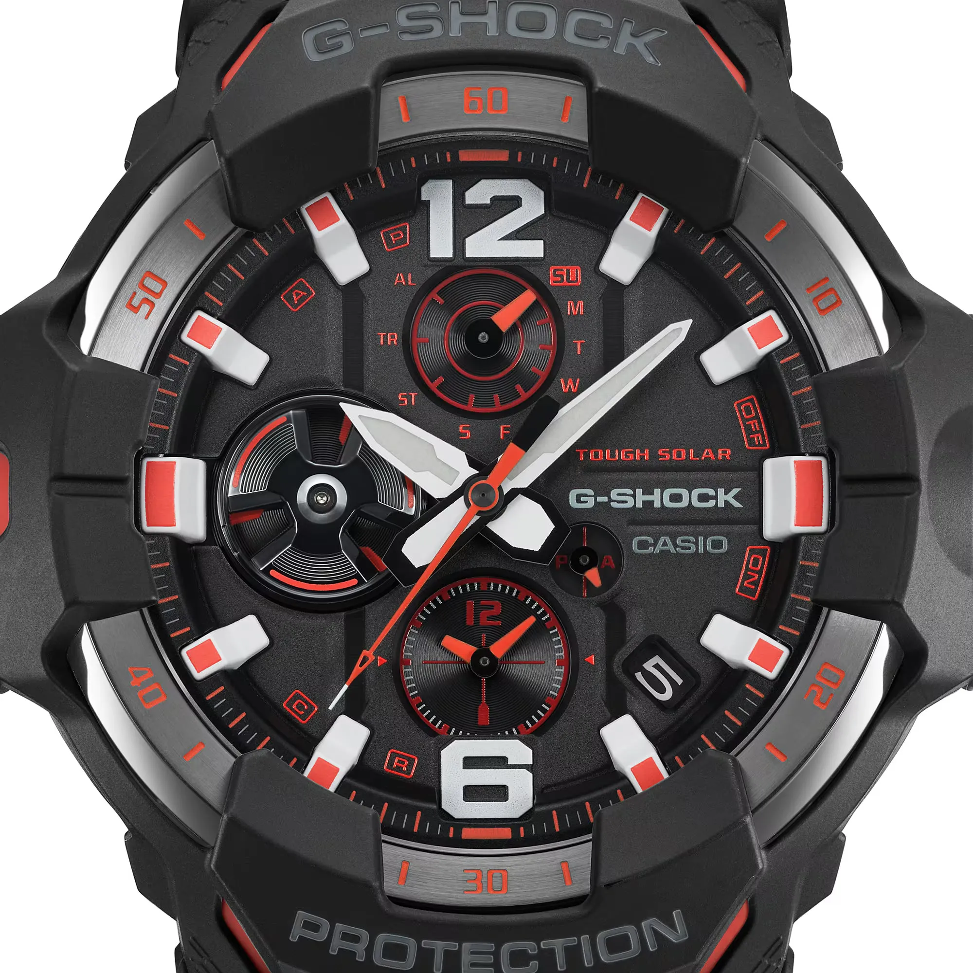 CASIO G-SHOCK GRB300-1A4 Gravity Master Black Orange Bluetooth Pilot Watch