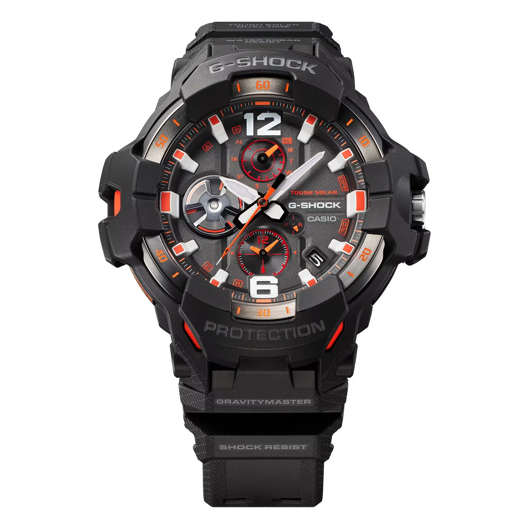 CASIO G-SHOCK GRB300-1A4 Gravity Master Black Orange Bluetooth Pilot Watch