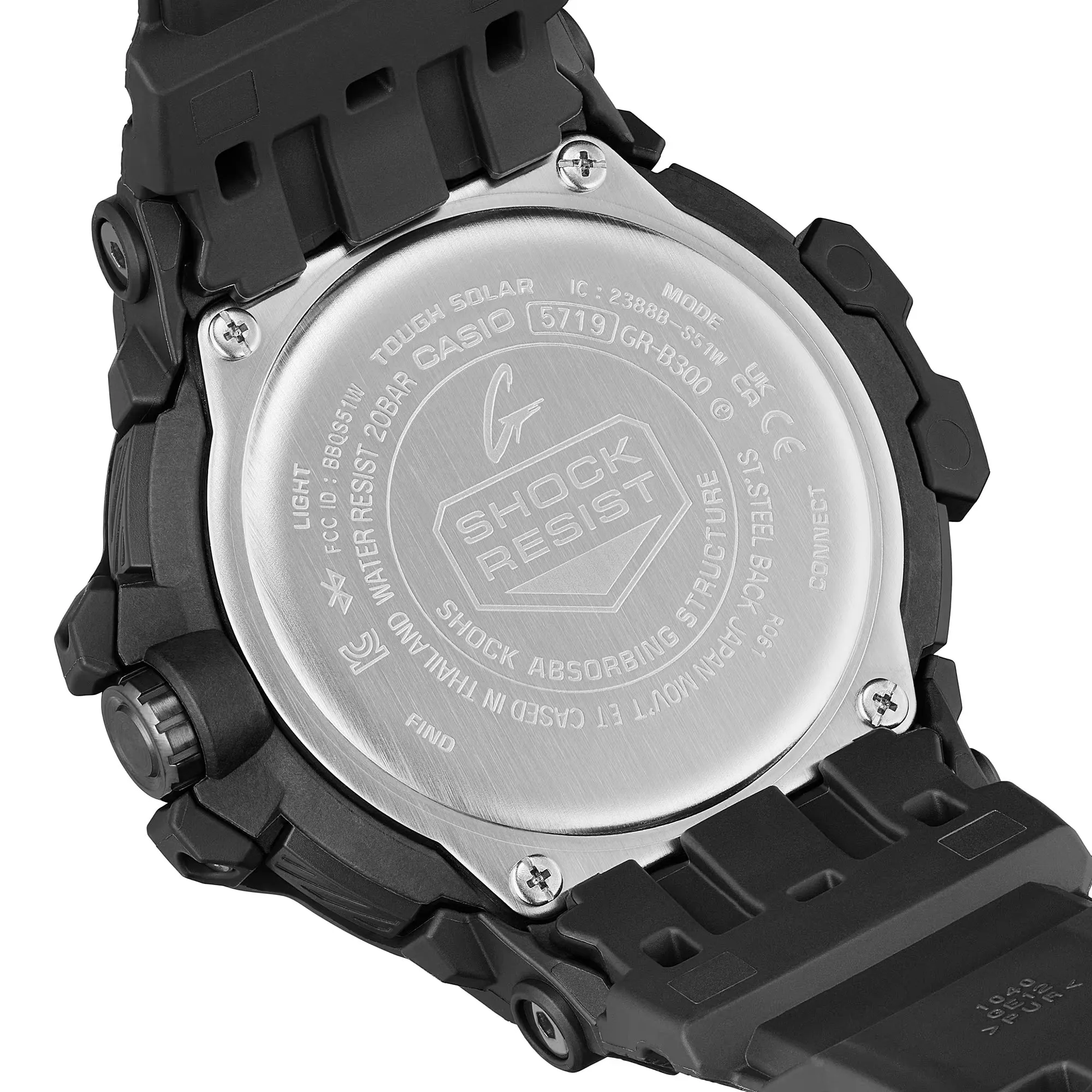 CASIO G-SHOCK GRB300-1A4 Gravity Master Black Solar Bluetooth Pilot Watch