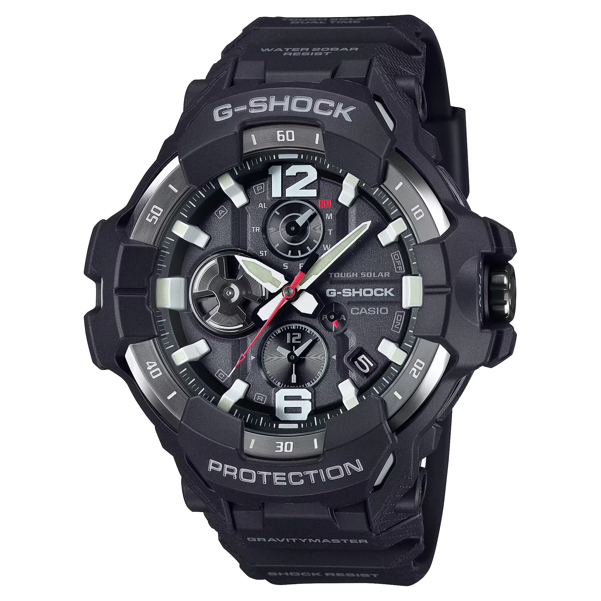 CASIO G-SHOCK GRB300-1A4 Gravity Master Black Solar Bluetooth Pilot Watch
