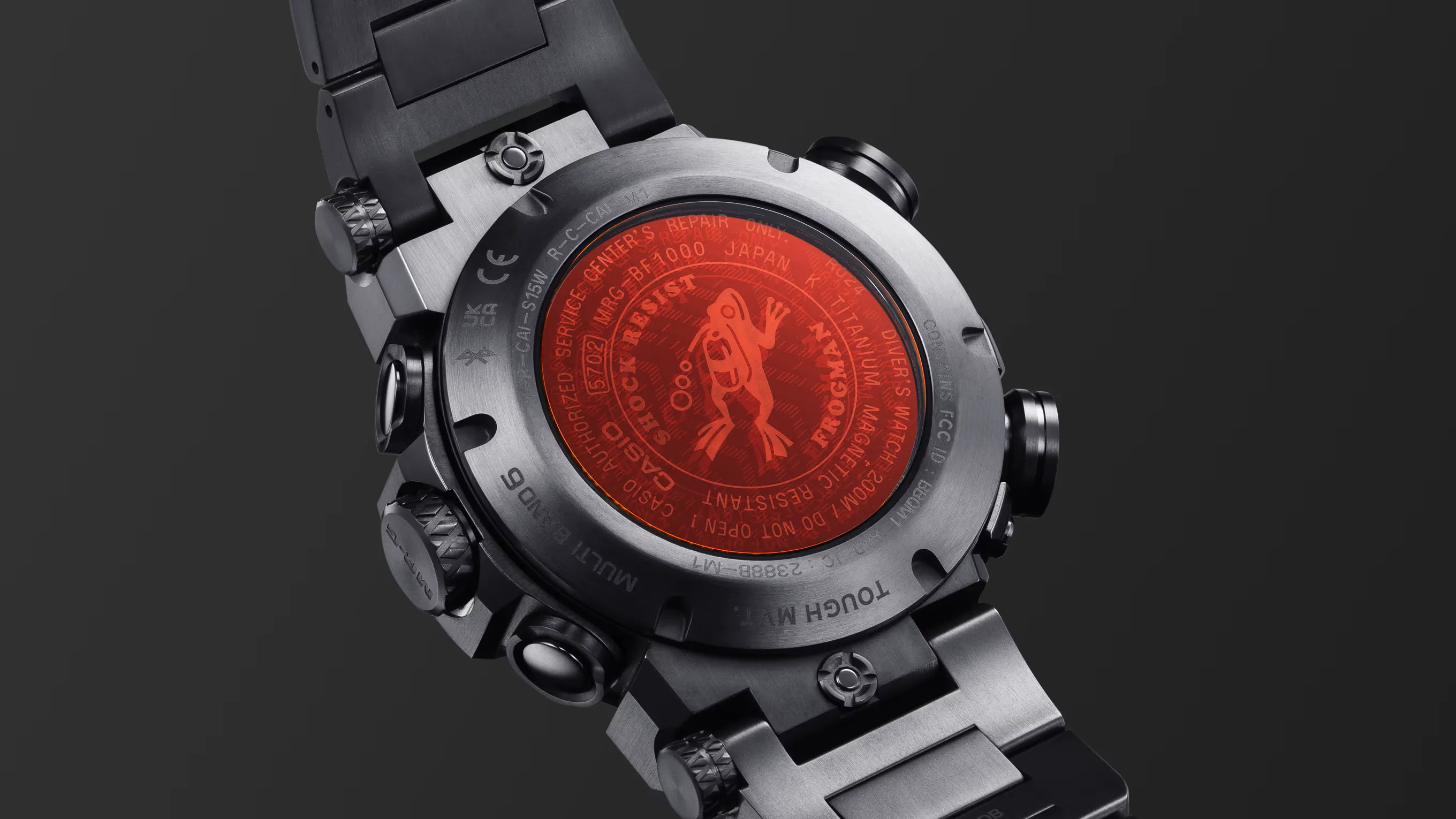 Casio G-Shock Master of G MR-G Titanium Analog Frogman ISO 200M Diver MRG-BF1000B-1A