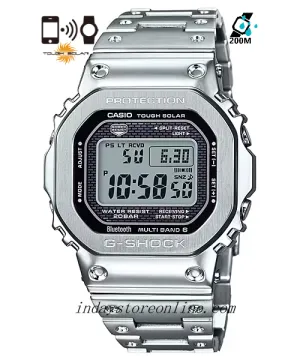 Casio G-Shock Men's Watch GMW-B5000D-1 Stainless Steel Band Shock Resistant Tough Solar Mobile link Bluetooth