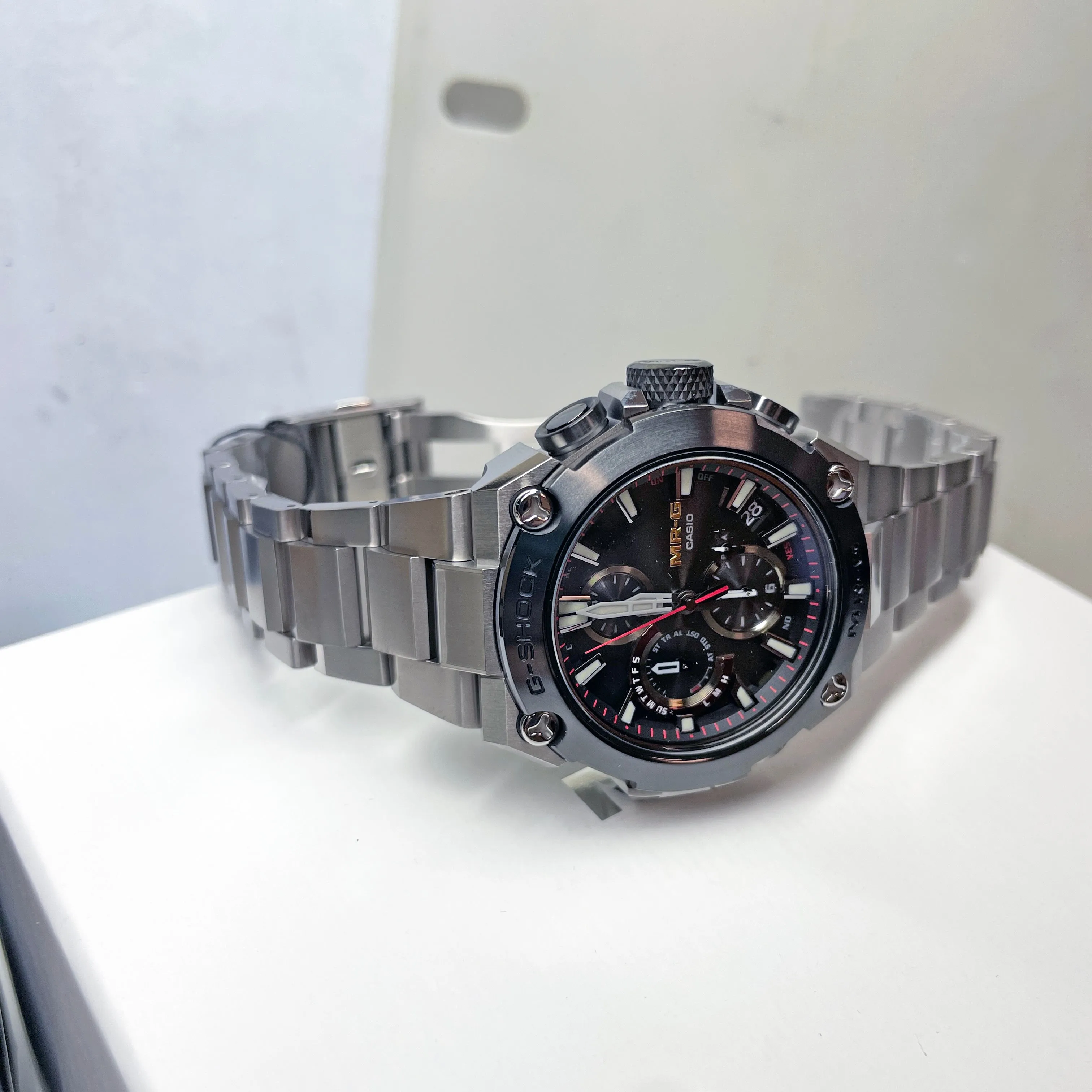 Casio G-Shock MR-G GPS Black Titanium Mid-Size Solar Bluetooth Watch MRGB1000D-1A
