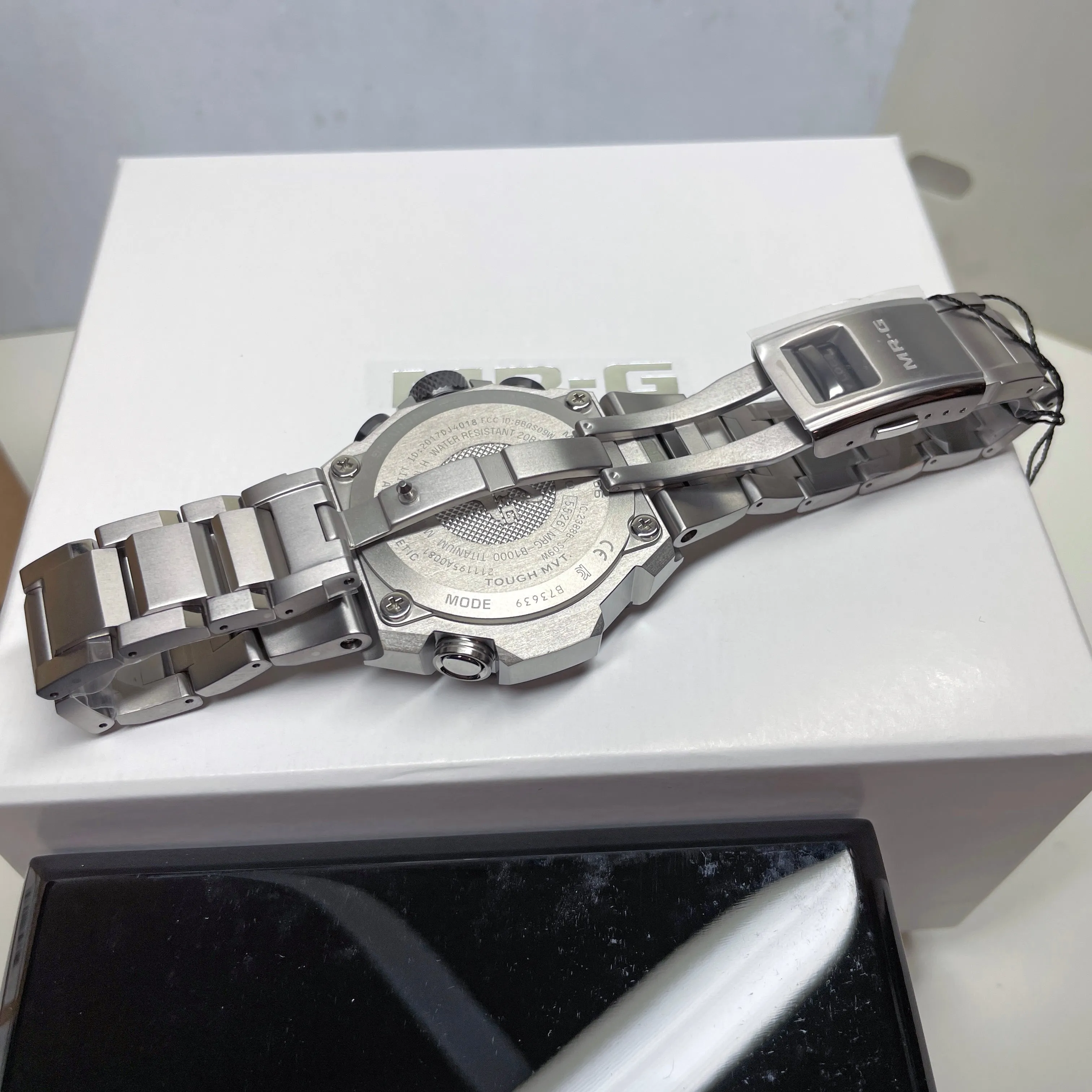 Casio G-Shock MR-G GPS Black Titanium Mid-Size Solar Bluetooth Watch MRGB1000D-1A