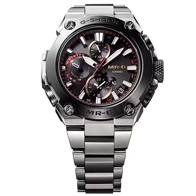 Casio G-Shock MR-G GPS Black Titanium Mid-Size Solar Bluetooth Watch MRGB1000D-1A