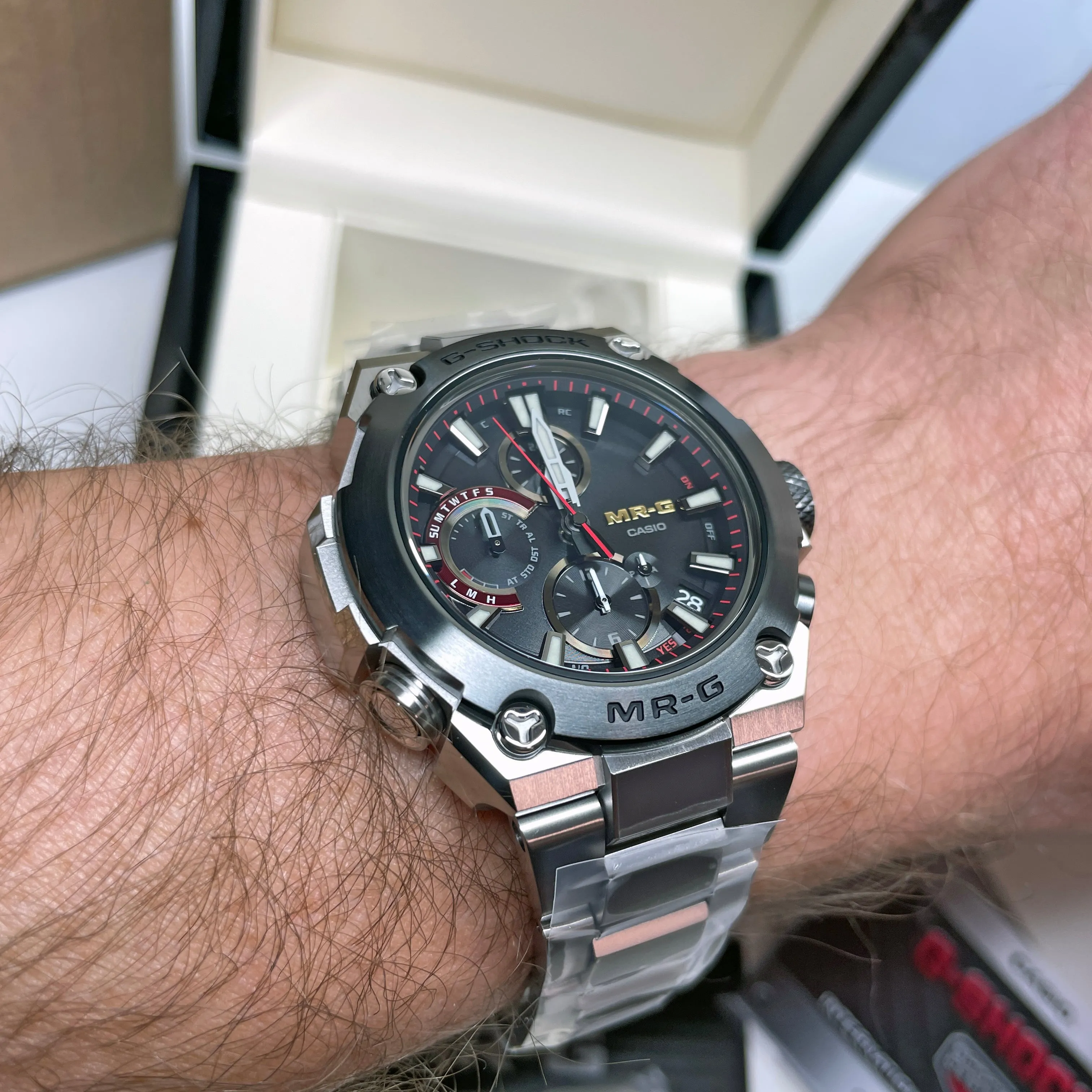 Casio G-Shock MR-G GPS Black Titanium Mid-Size Solar Bluetooth Watch MRGB1000D-1A