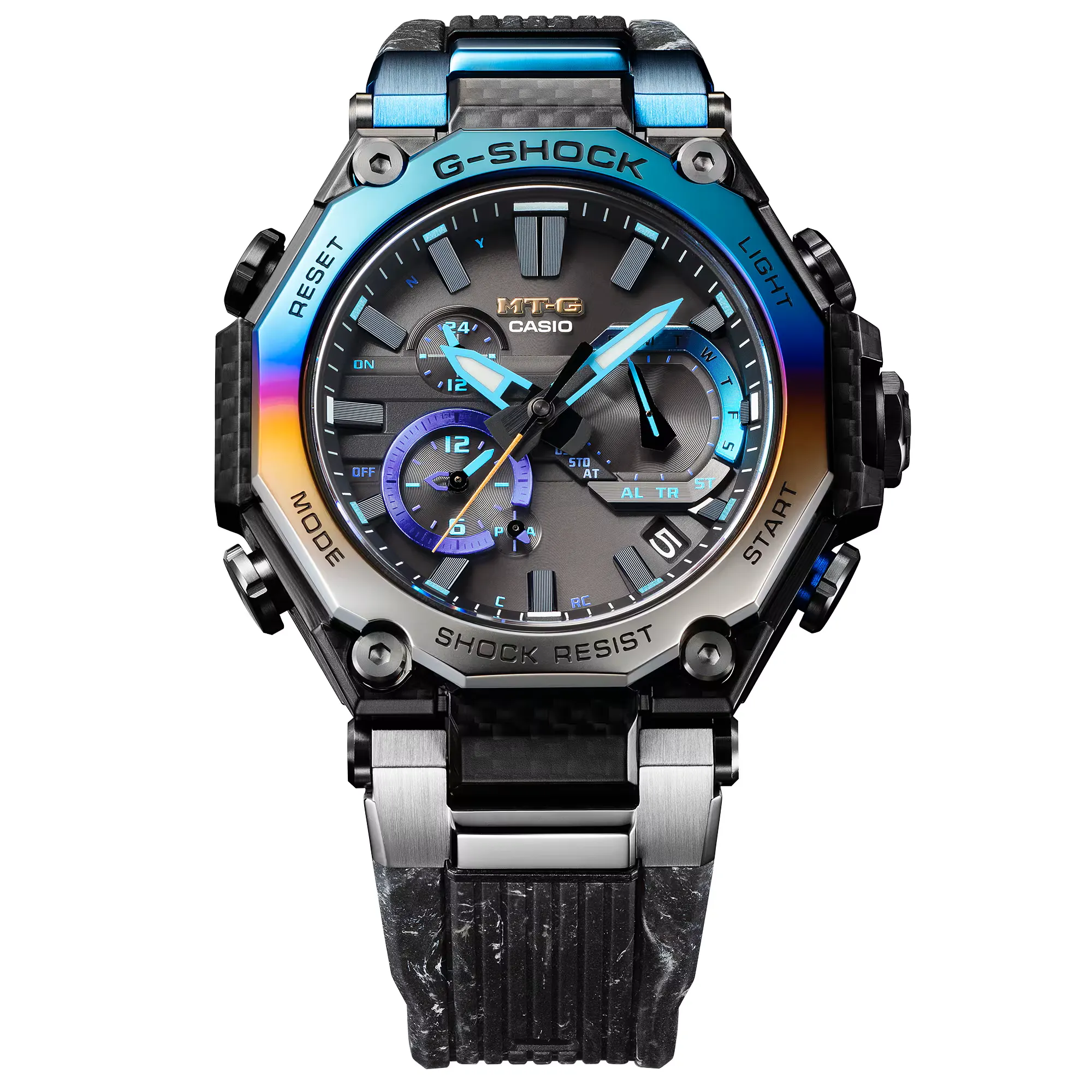 Casio G-Shock MT-G Tough Solar Blue-Silver IP Storm Chaser Special MTG-B2000YST-1A