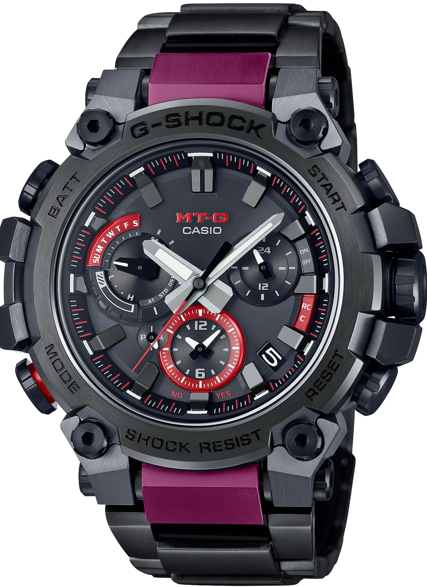 Casio G-Shock MT-G Tough Solar Smartphone Link Black-Red MTG-B3000BD-1A