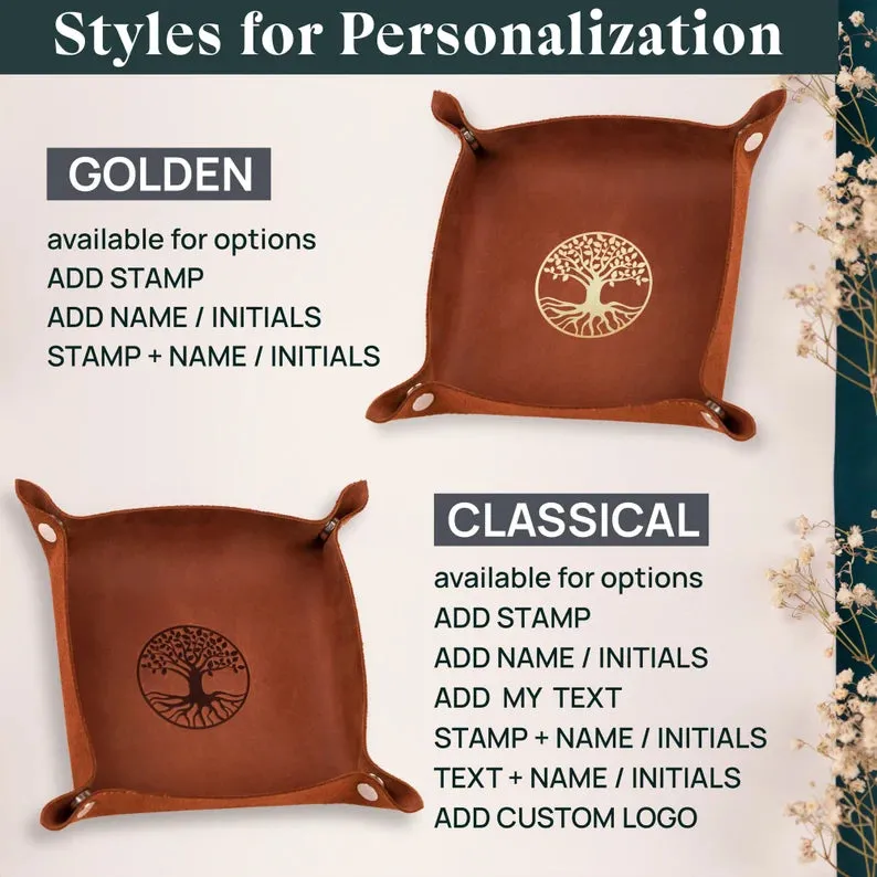 CHRISTIANARTBAG Leather Tray - Custom confirmation gift for christian - Personalized leather tray - CABLTT01280524.