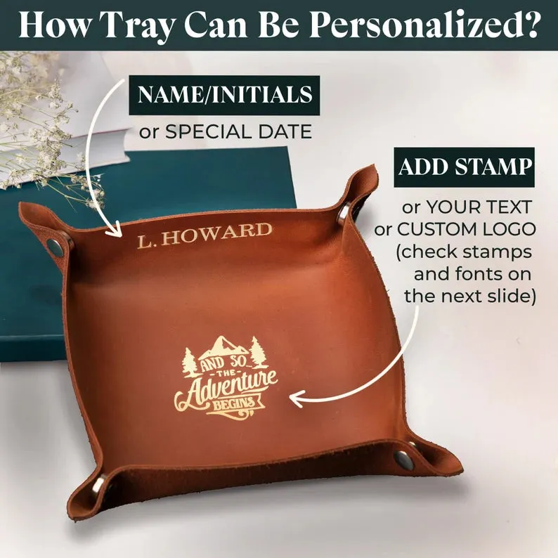 CHRISTIANARTBAG Leather Tray - Custom confirmation gift for christian - Personalized leather tray - CABLTT01280524.