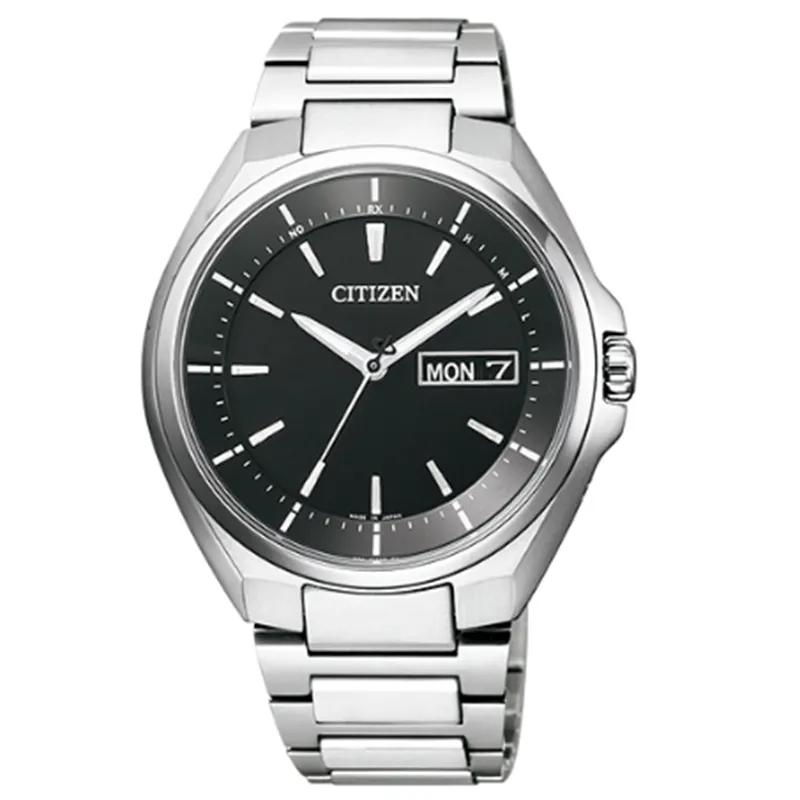 CITIZEN ATTESA Eco Drive Radio ClockDay Date AT6050-54E Men's Watch