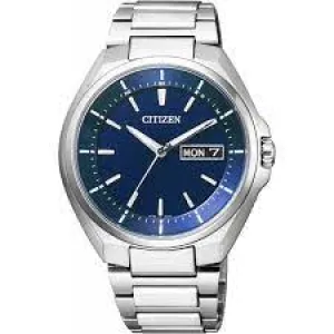 CITIZEN ATTESA Eco Drive Radio ClockDay Date AT6050-54L Men's Watch