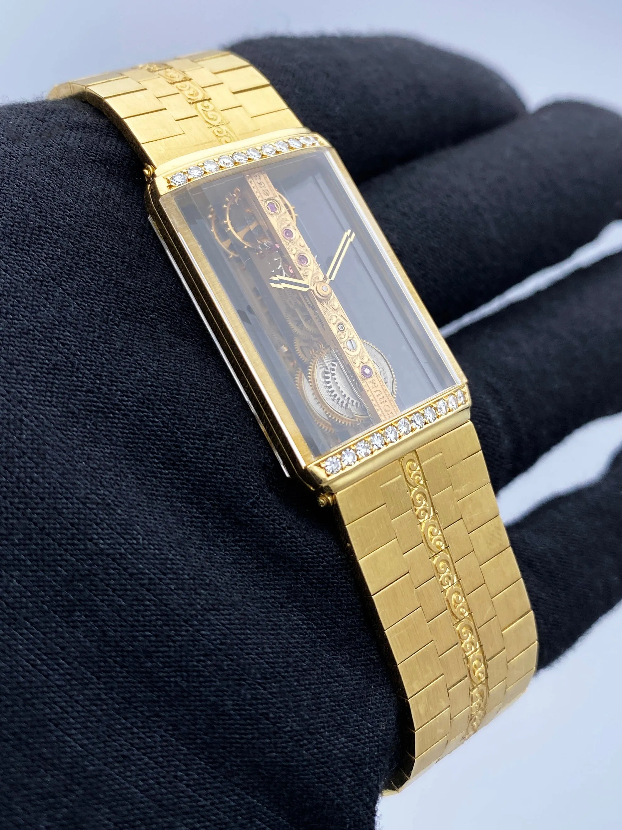 Corum Golden Bridge Diamond Yellow Gold Ladies Watch