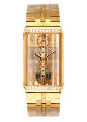 Corum Golden Bridge Diamond Yellow Gold Ladies Watch