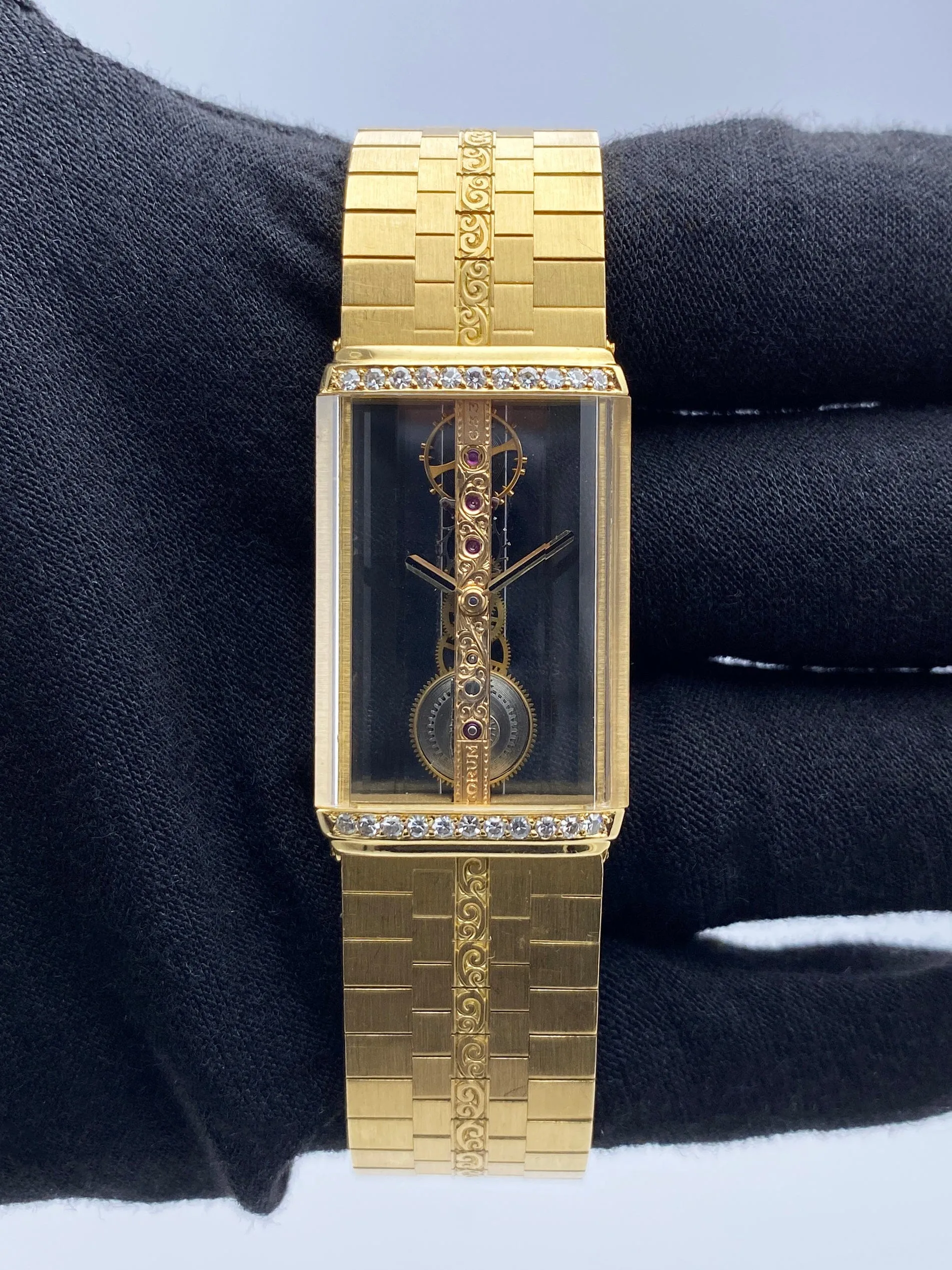 Corum Golden Bridge Diamond Yellow Gold Ladies Watch
